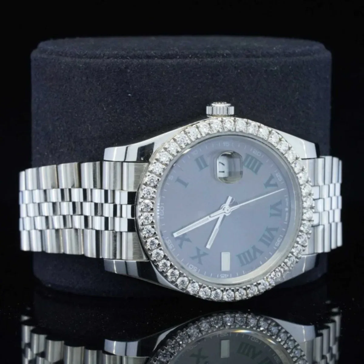 Classic Automatic Moissanite Watch For Men (view 2 of 4)