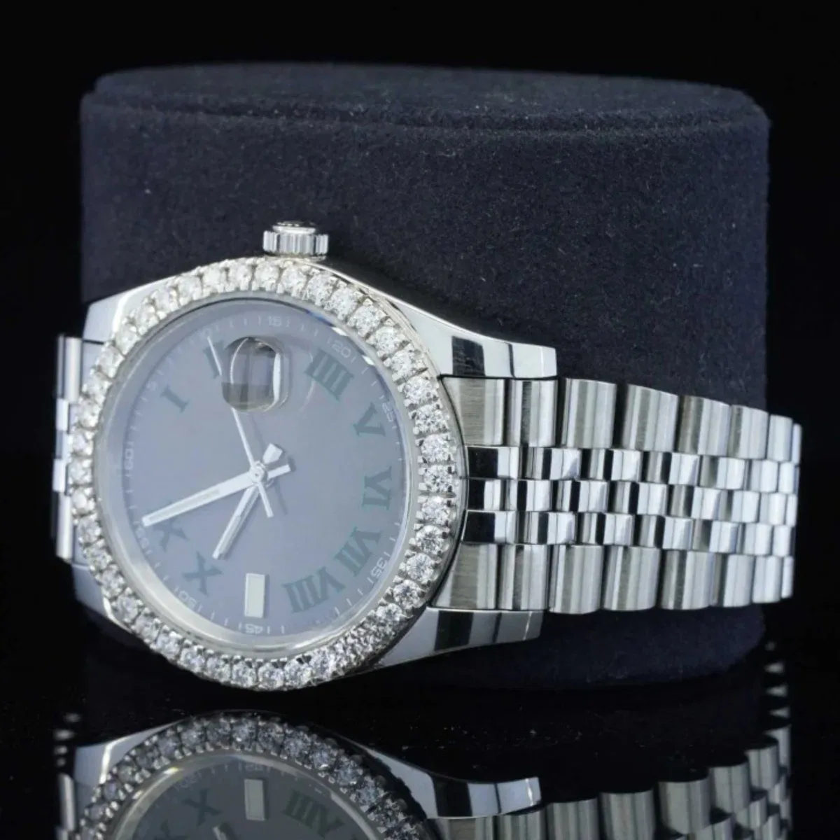 Classic Automatic Moissanite Watch For Men (view 3 of 4)