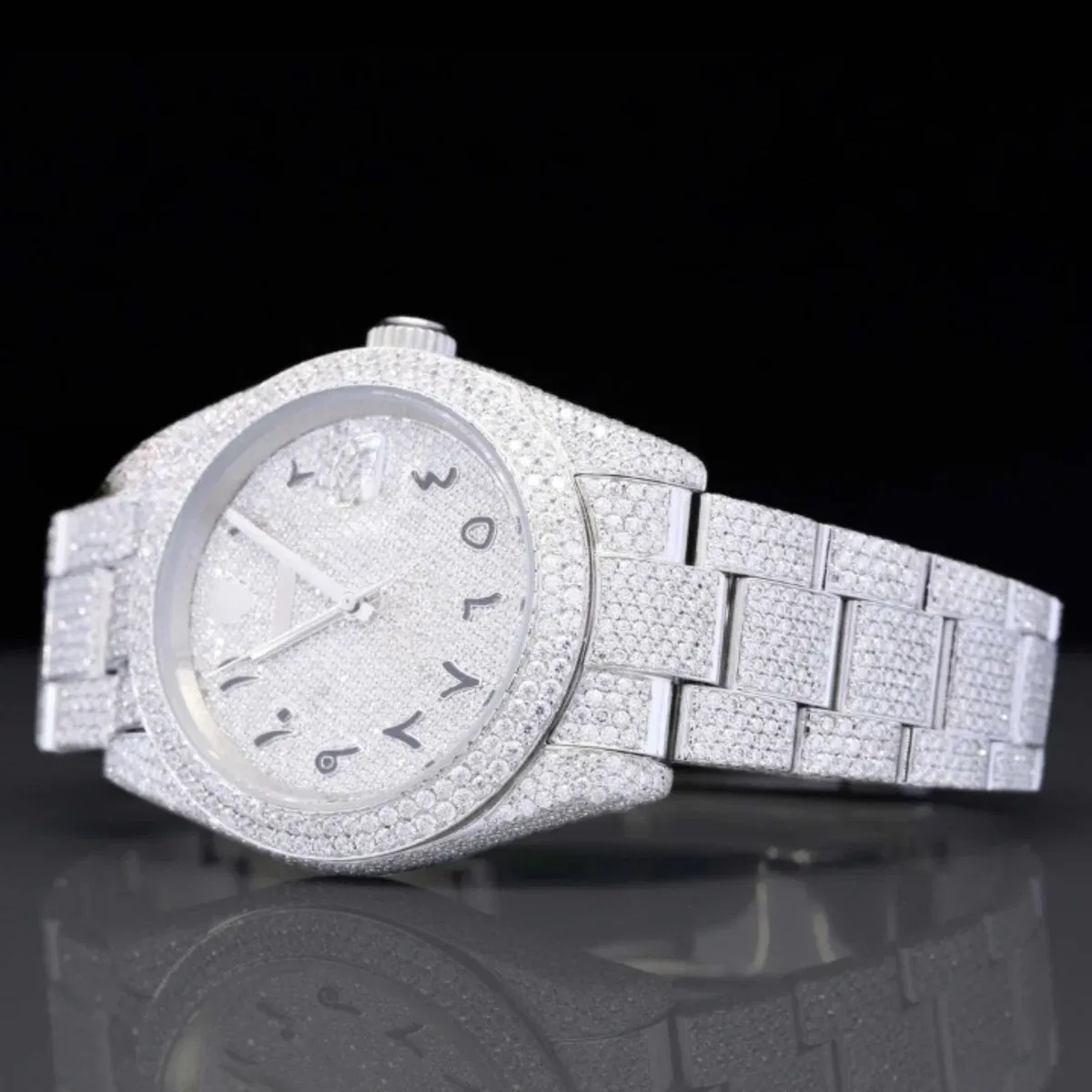 Classic Fully Iced Out Moissanite Watch Automatic For Men (view 2 of 5)