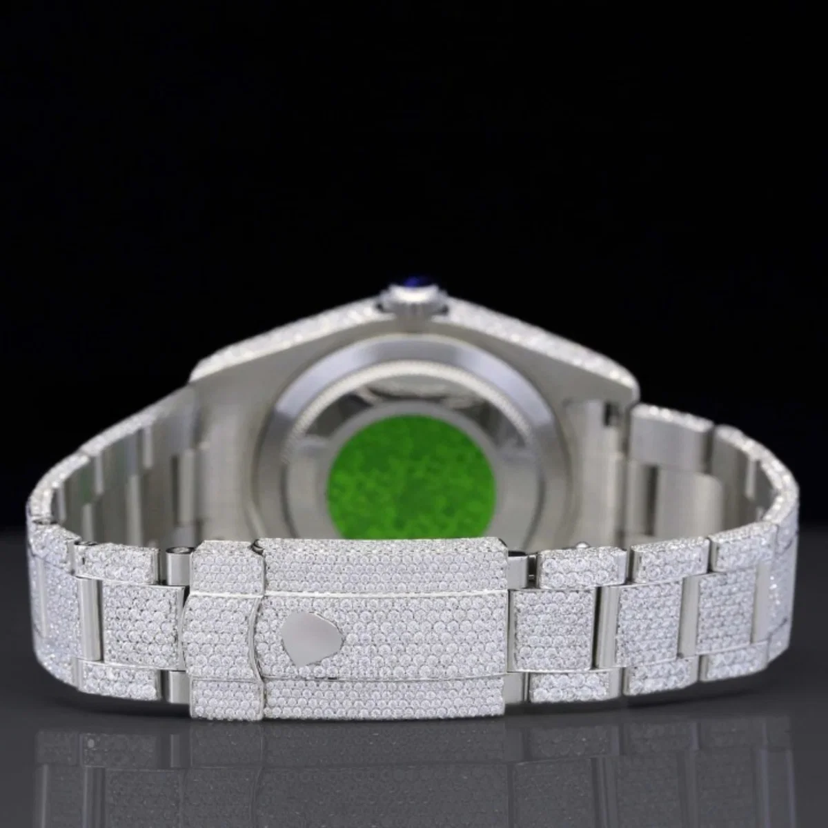 Classic Fully Iced Out Moissanite Watch Automatic For Men (view 5 of 5)