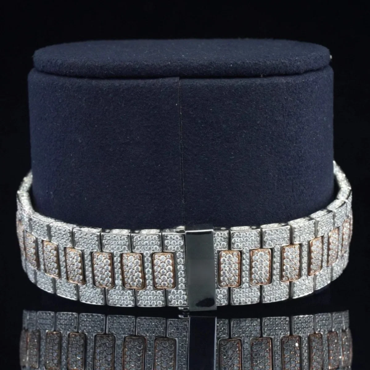 Classic Iced Out Sapphire Crystal Glass Automatic Watch (view 7 of 7)