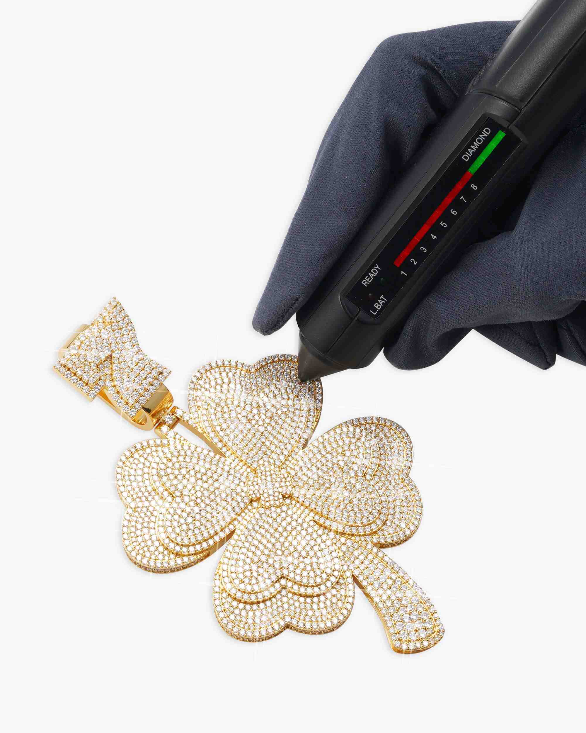 "CLOVER 7" Custom Pendant 14K Two Tone Gold (view 3 of 3)