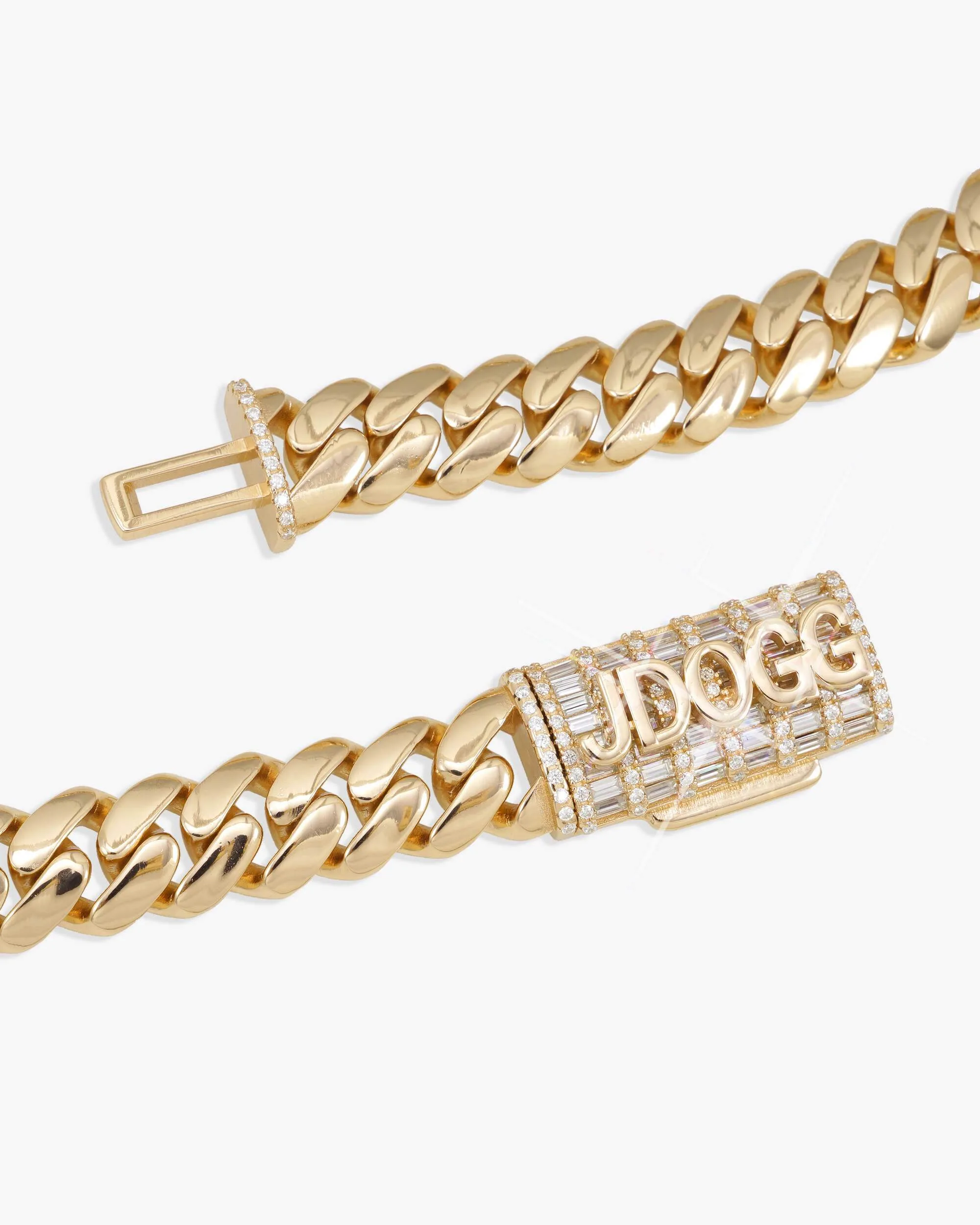 CUSTOM CLASP 12MM Moissanite Miami Cuban Link Chain 14K Gold (view 12 of 14)