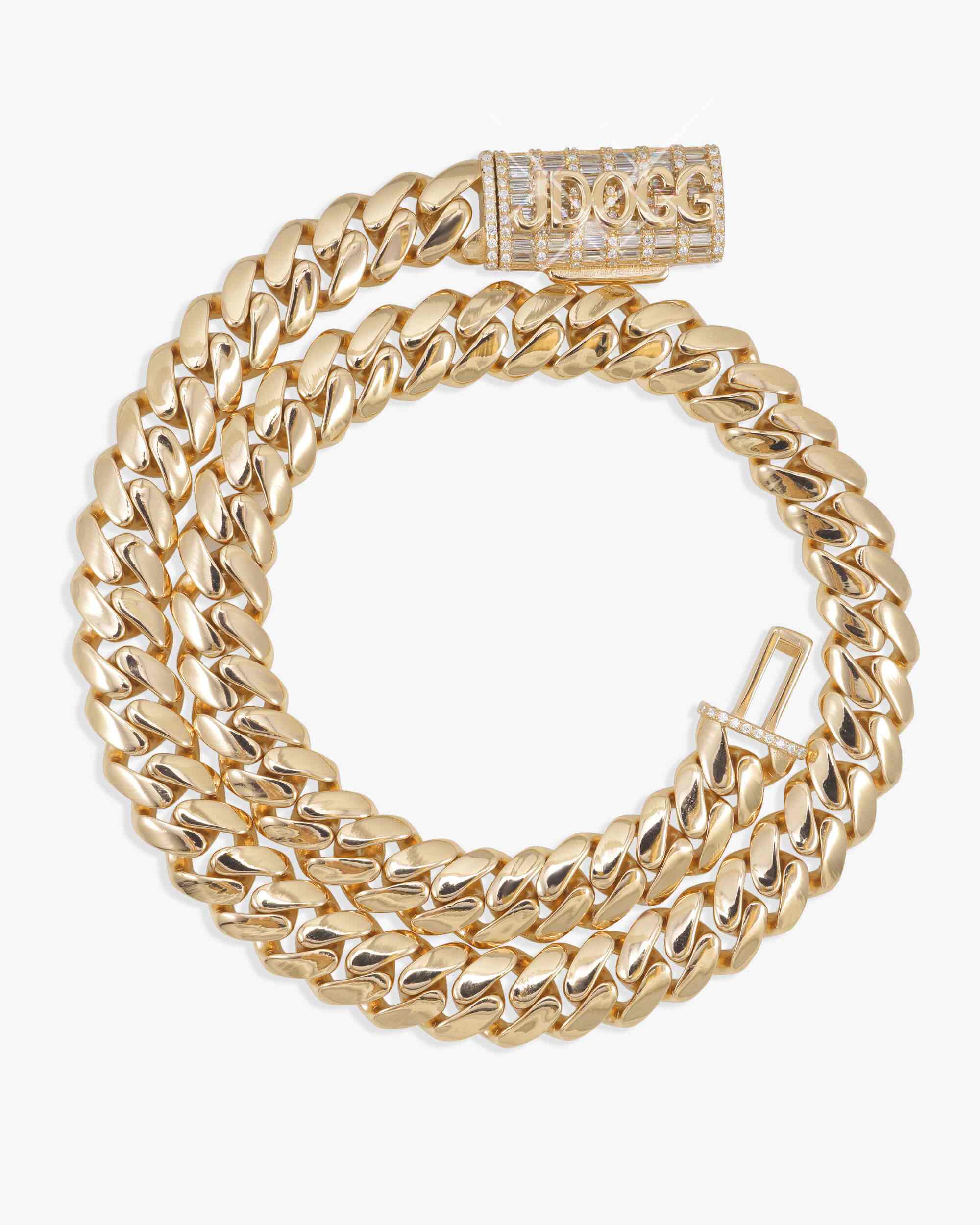 CUSTOM CLASP 12MM Moissanite Miami Cuban Link Chain 14K Gold (view 13 of 14)