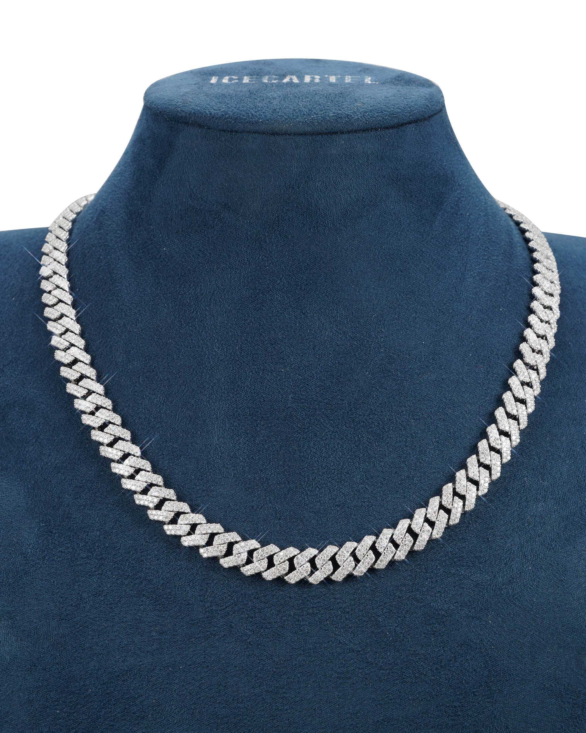 CUSTOM CLASP 2-Row 10MM Moissanite Cuban Link Chain 14K Gold (view 4 of 19)