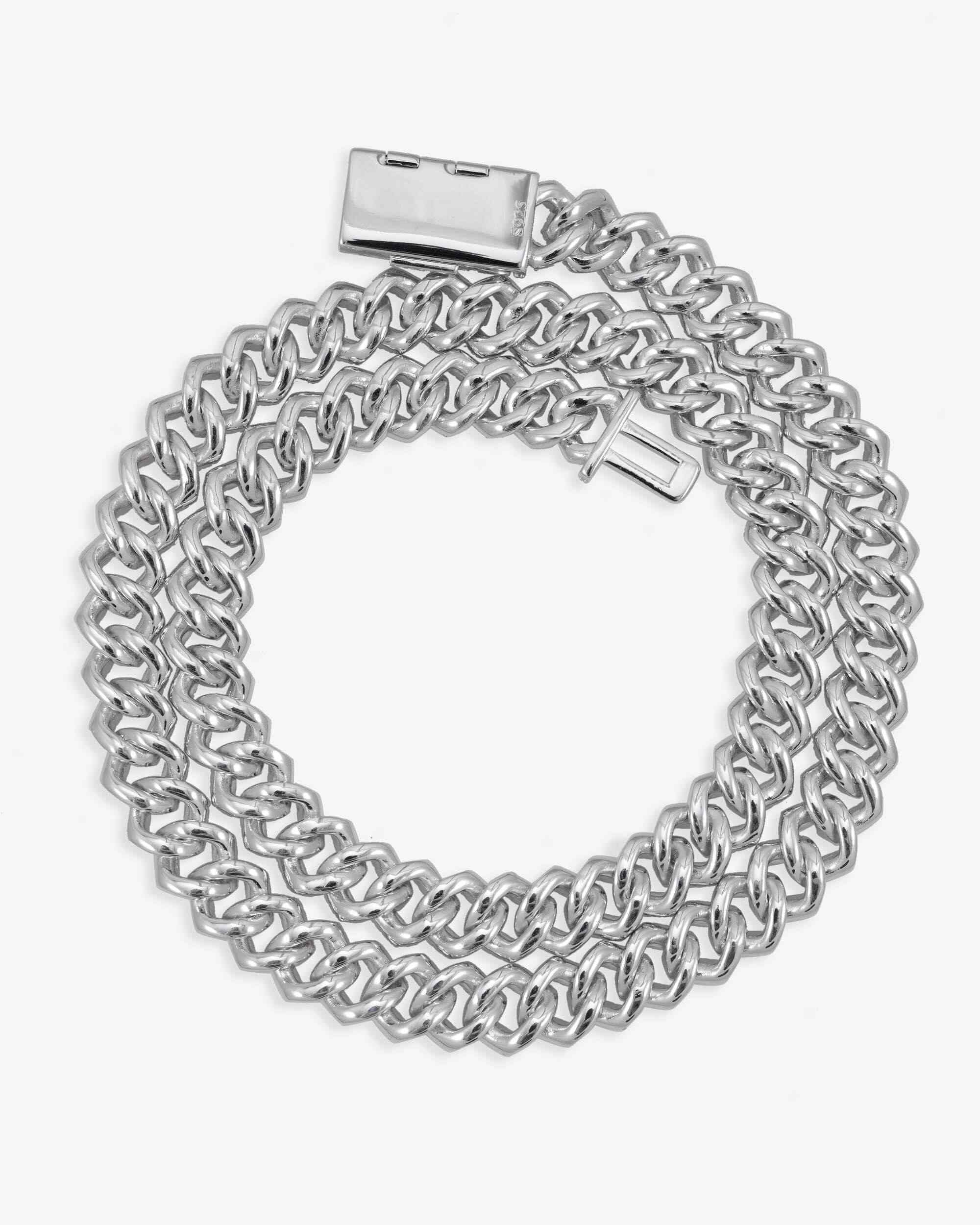 CUSTOM CLASP 2-Row 10MM Moissanite Cuban Link Chain 14K Gold (view 7 of 19)