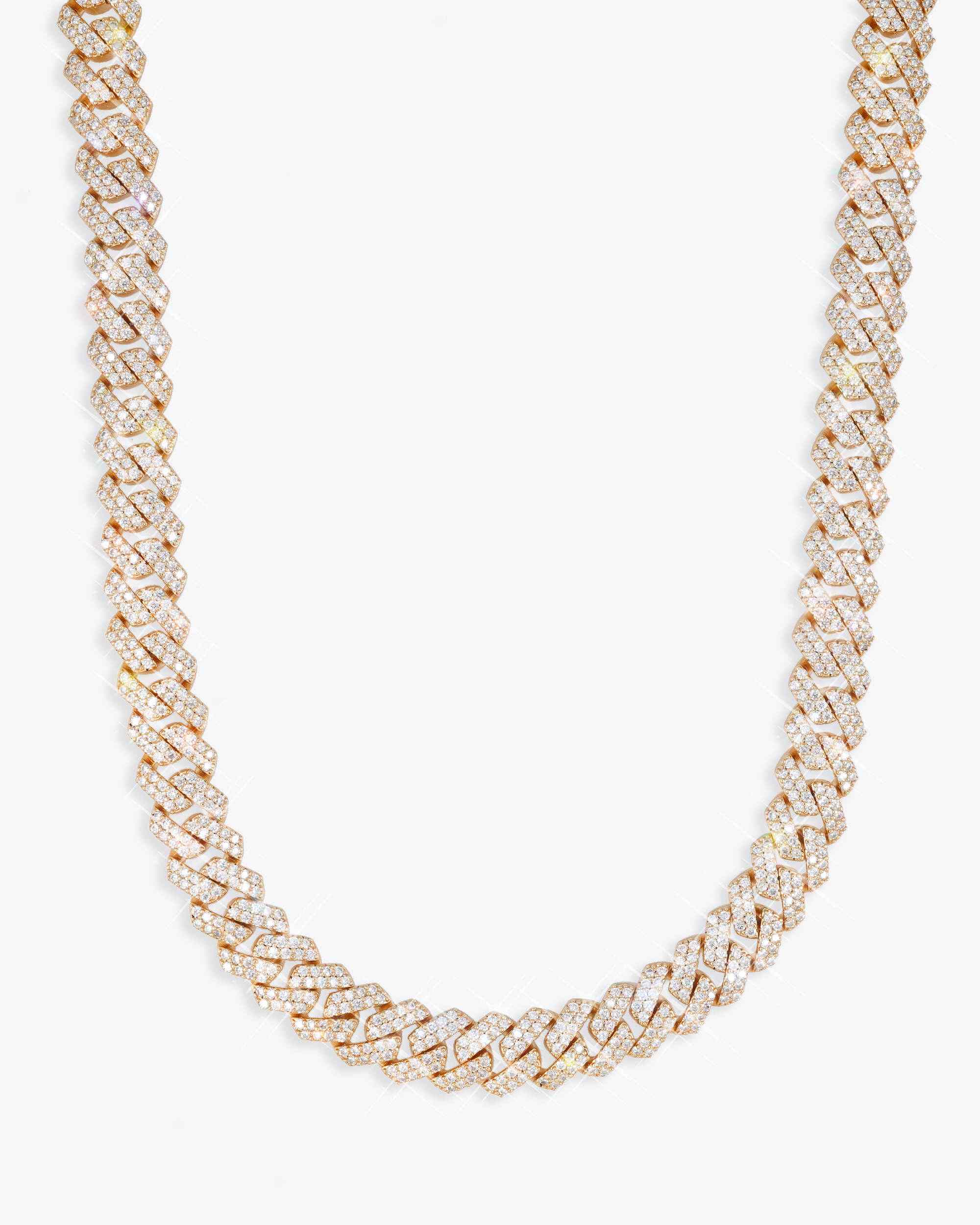 CUSTOM CLASP 2-Row 10MM Moissanite Cuban Link Chain 14K Gold (view 14 of 19)