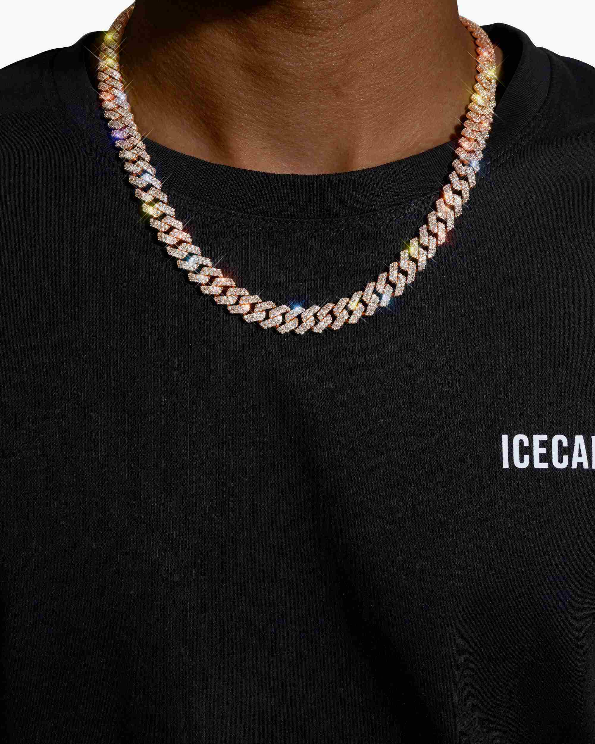 CUSTOM CLASP 2-Row 10MM Moissanite Cuban Link Chain 14K Gold (view 15 of 19)