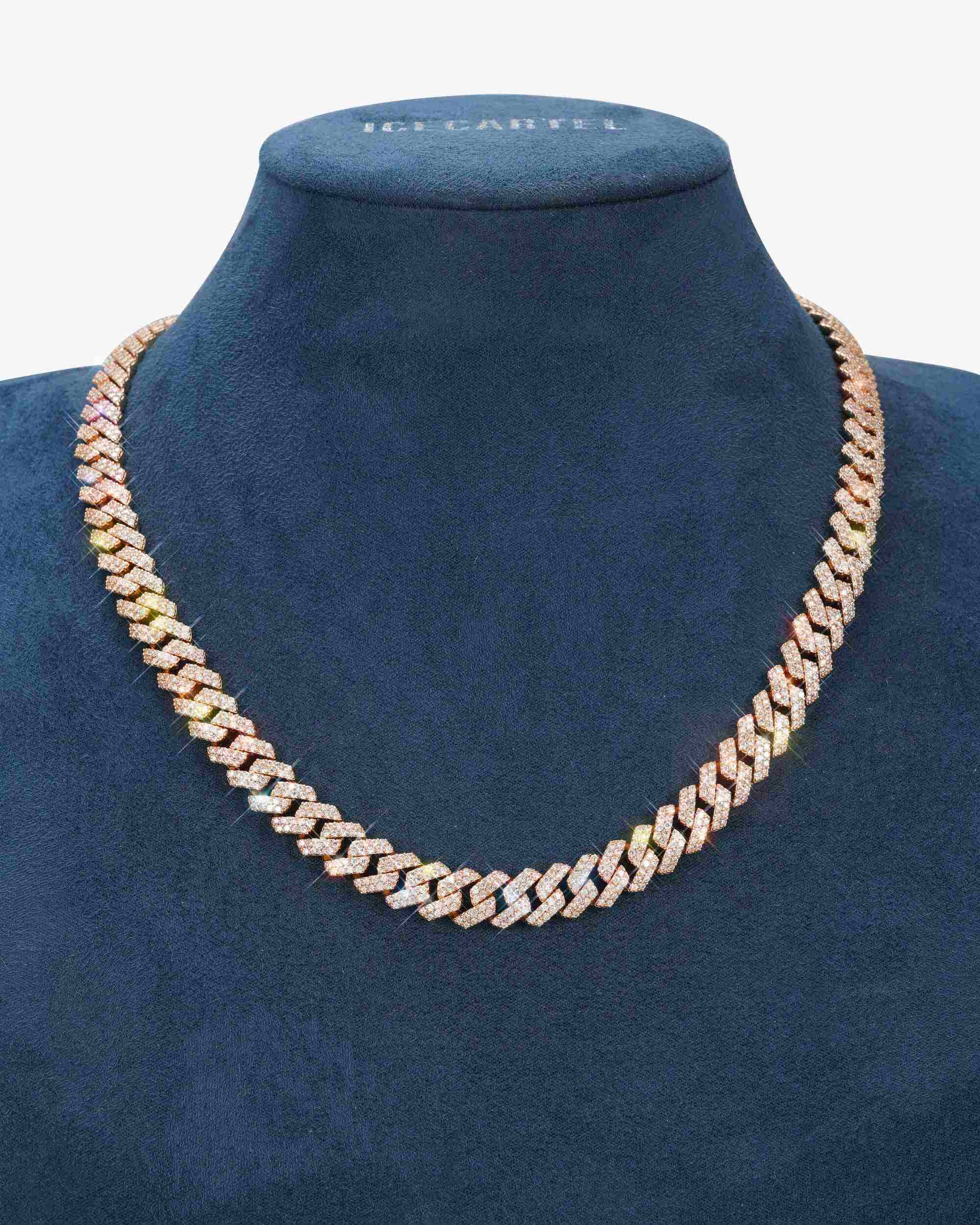 CUSTOM CLASP 2-Row 10MM Moissanite Cuban Link Chain 14K Gold (view 16 of 19)