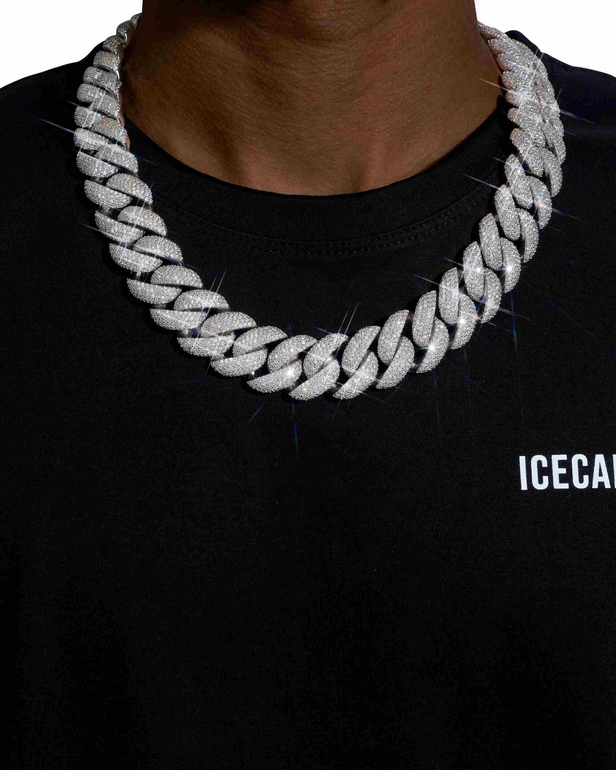 CUSTOM CLASP 22MM Moissanite 5 Row Miami Cuban Link Chain 14K Gold (view 2 of 18)