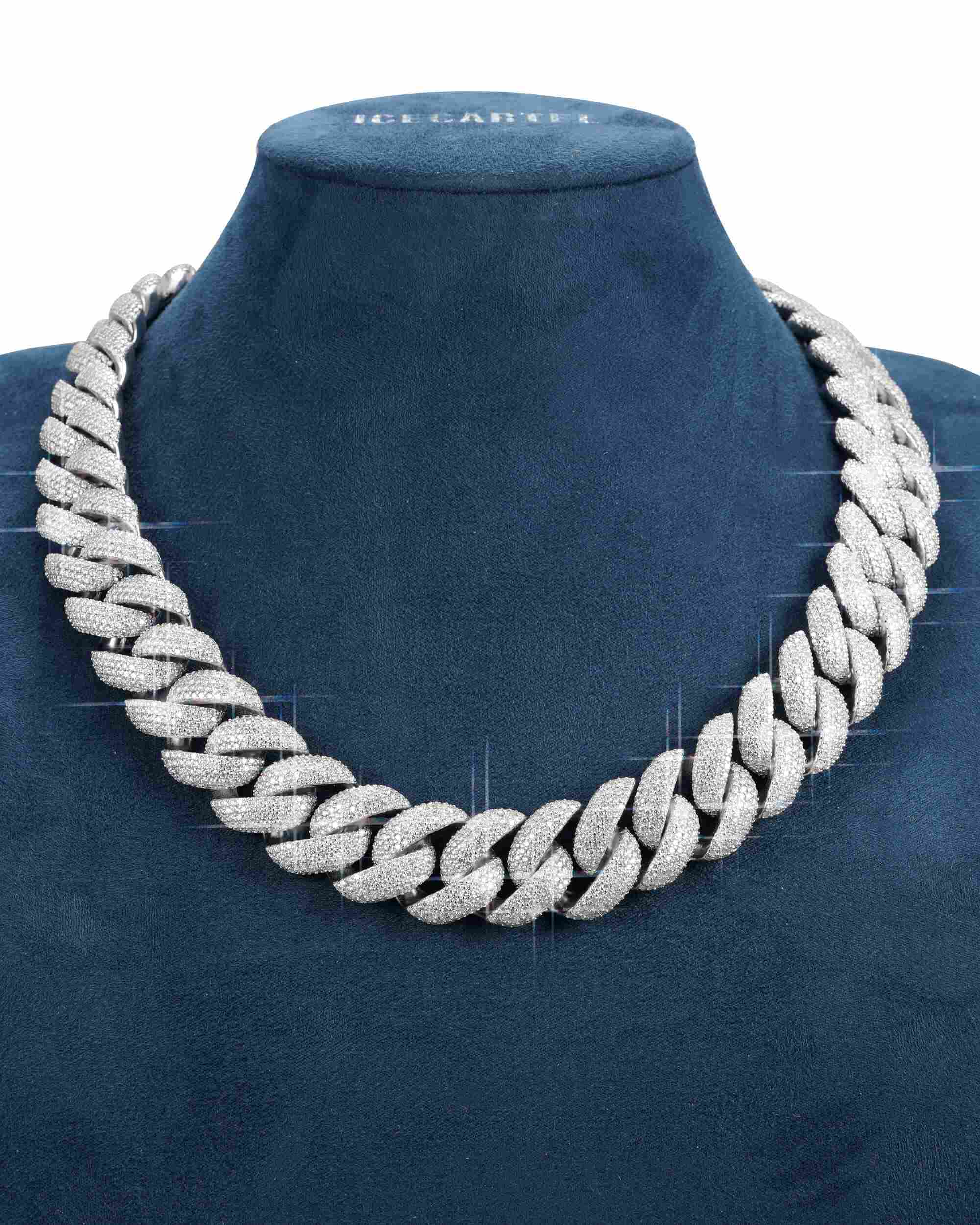 CUSTOM CLASP 22MM Moissanite 5 Row Miami Cuban Link Chain 14K Gold (view 3 of 18)