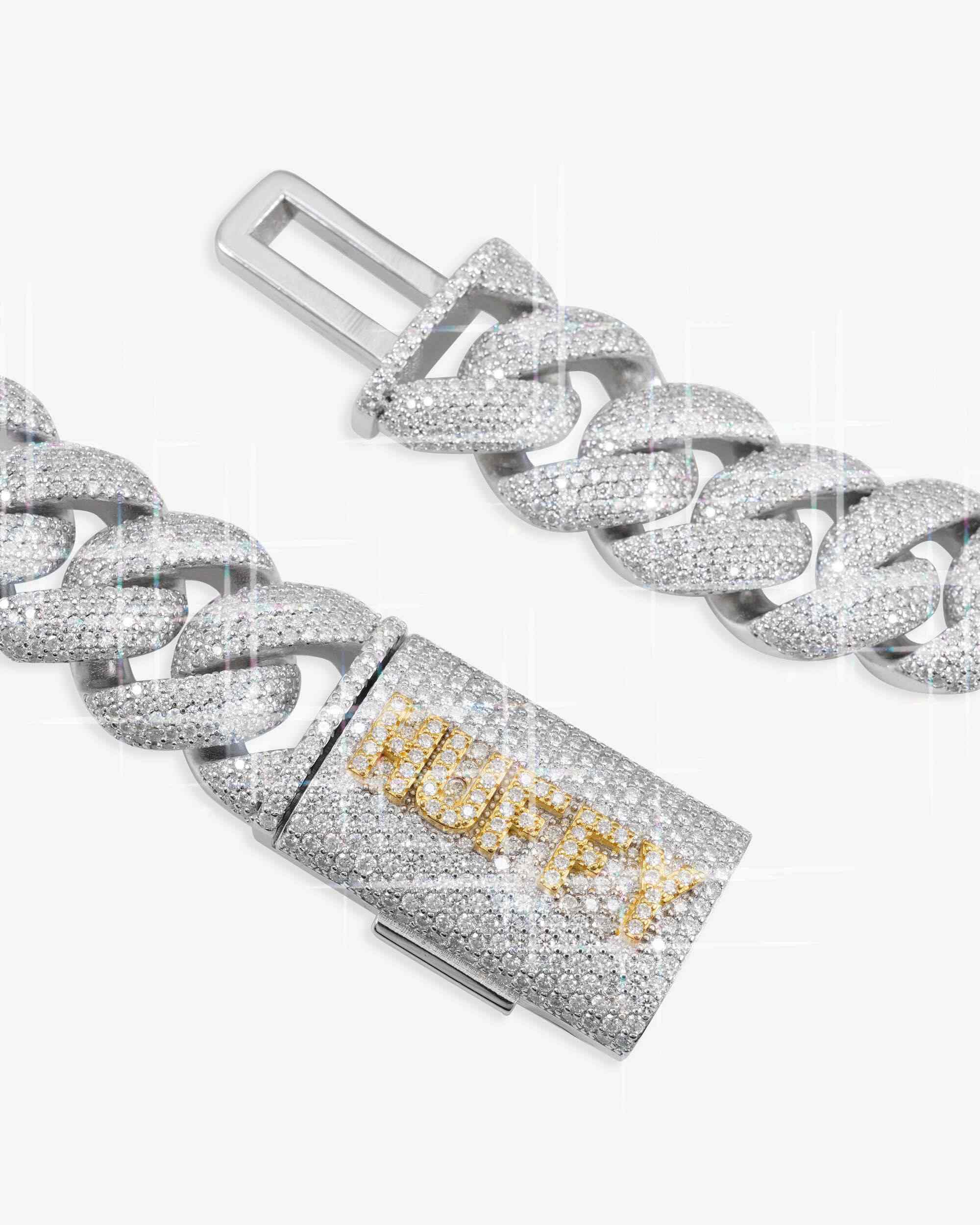 CUSTOM CLASP 22MM Moissanite 5 Row Miami Cuban Link Chain 14K Gold (view 4 of 18)