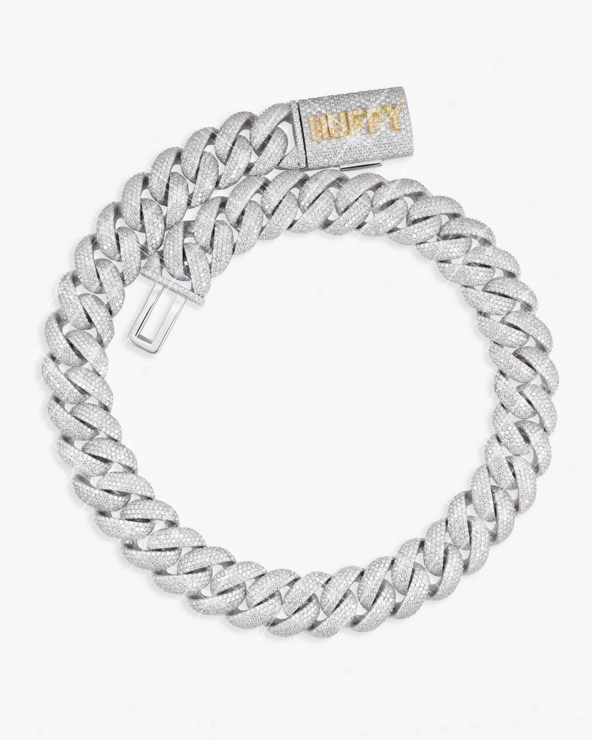 CUSTOM CLASP 22MM Moissanite 5 Row Miami Cuban Link Chain 14K Gold (view 5 of 18)