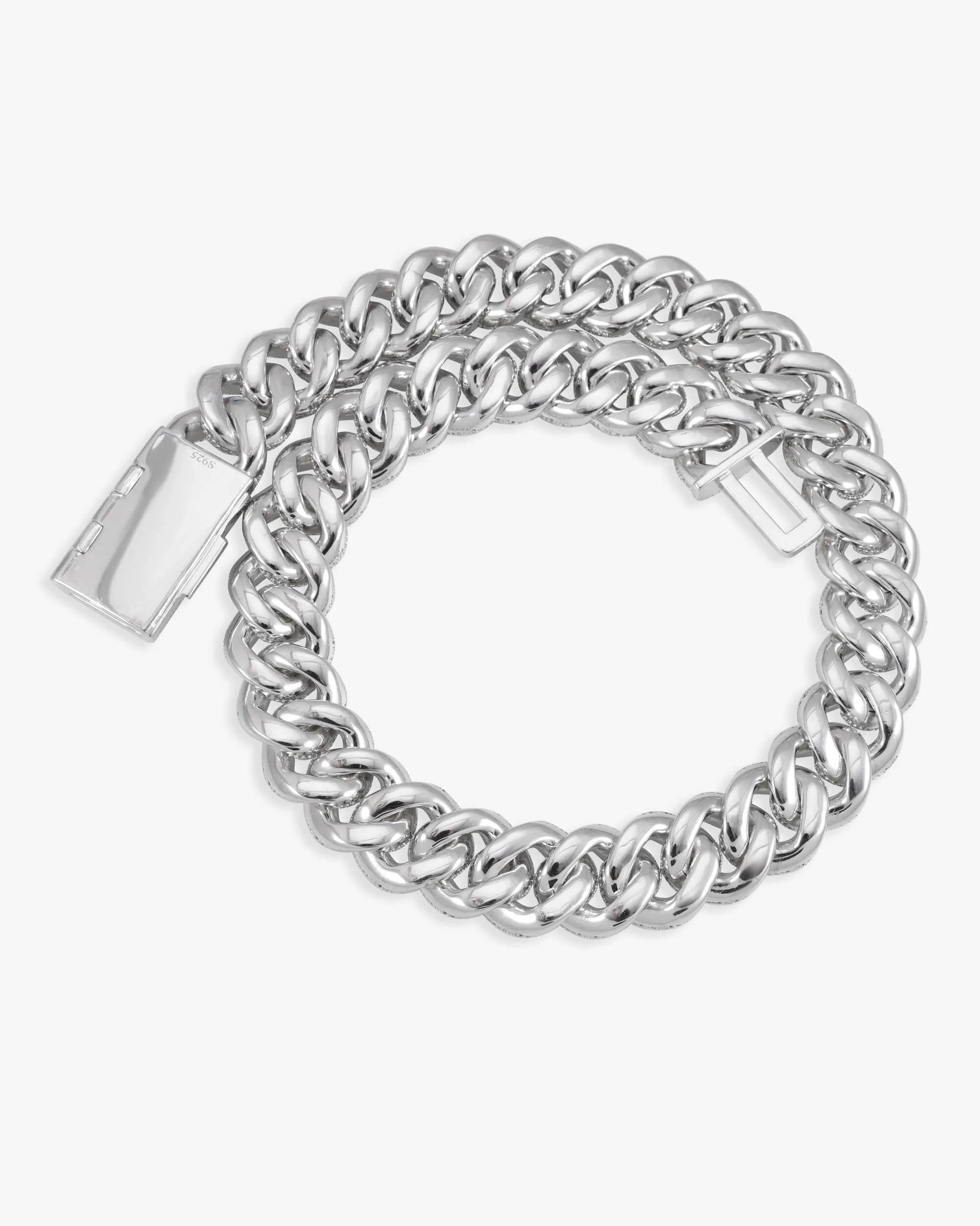CUSTOM CLASP 22MM Moissanite 5 Row Miami Cuban Link Chain 14K Gold (view 6 of 18)