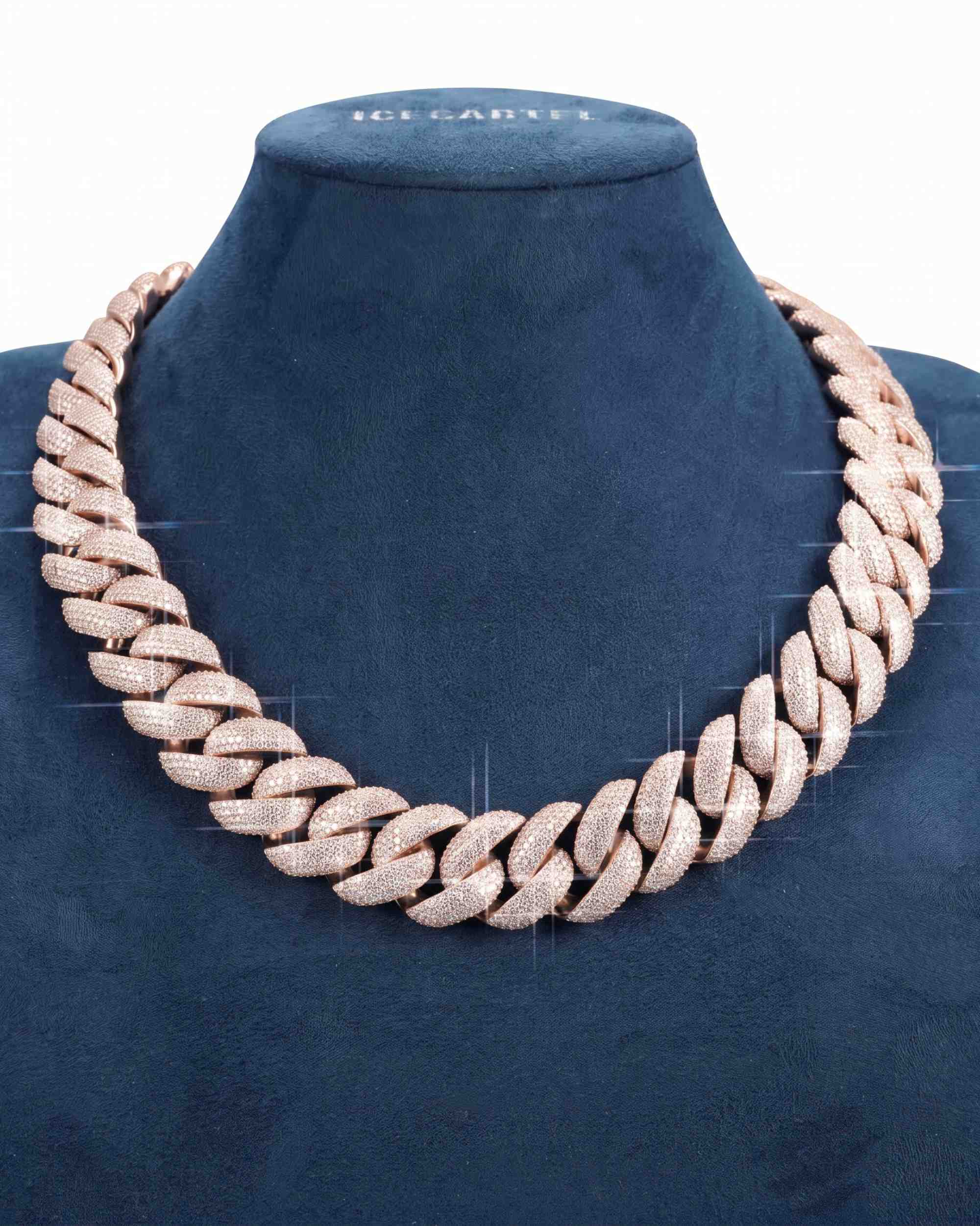 CUSTOM CLASP 22MM Moissanite 5 Row Miami Cuban Link Chain 14K Gold (view 8 of 18)