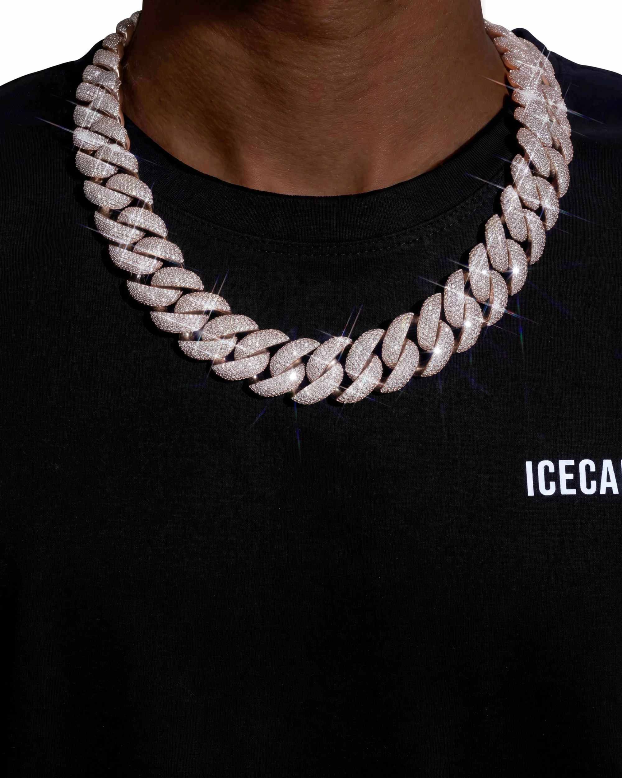 CUSTOM CLASP 22MM Moissanite 5 Row Miami Cuban Link Chain 14K Gold (view 9 of 18)