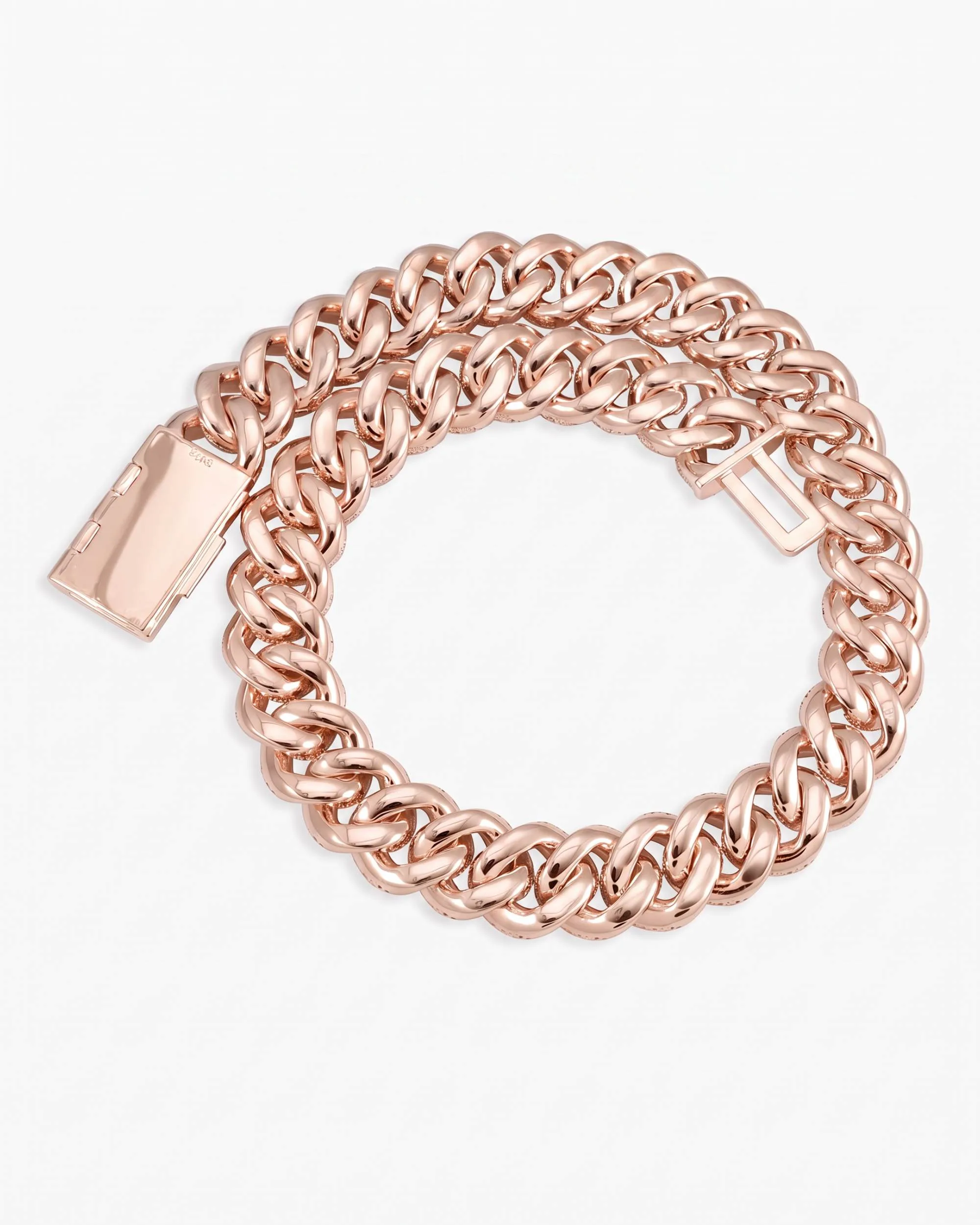 CUSTOM CLASP 22MM Moissanite 5 Row Miami Cuban Link Chain 14K Gold (view 12 of 18)