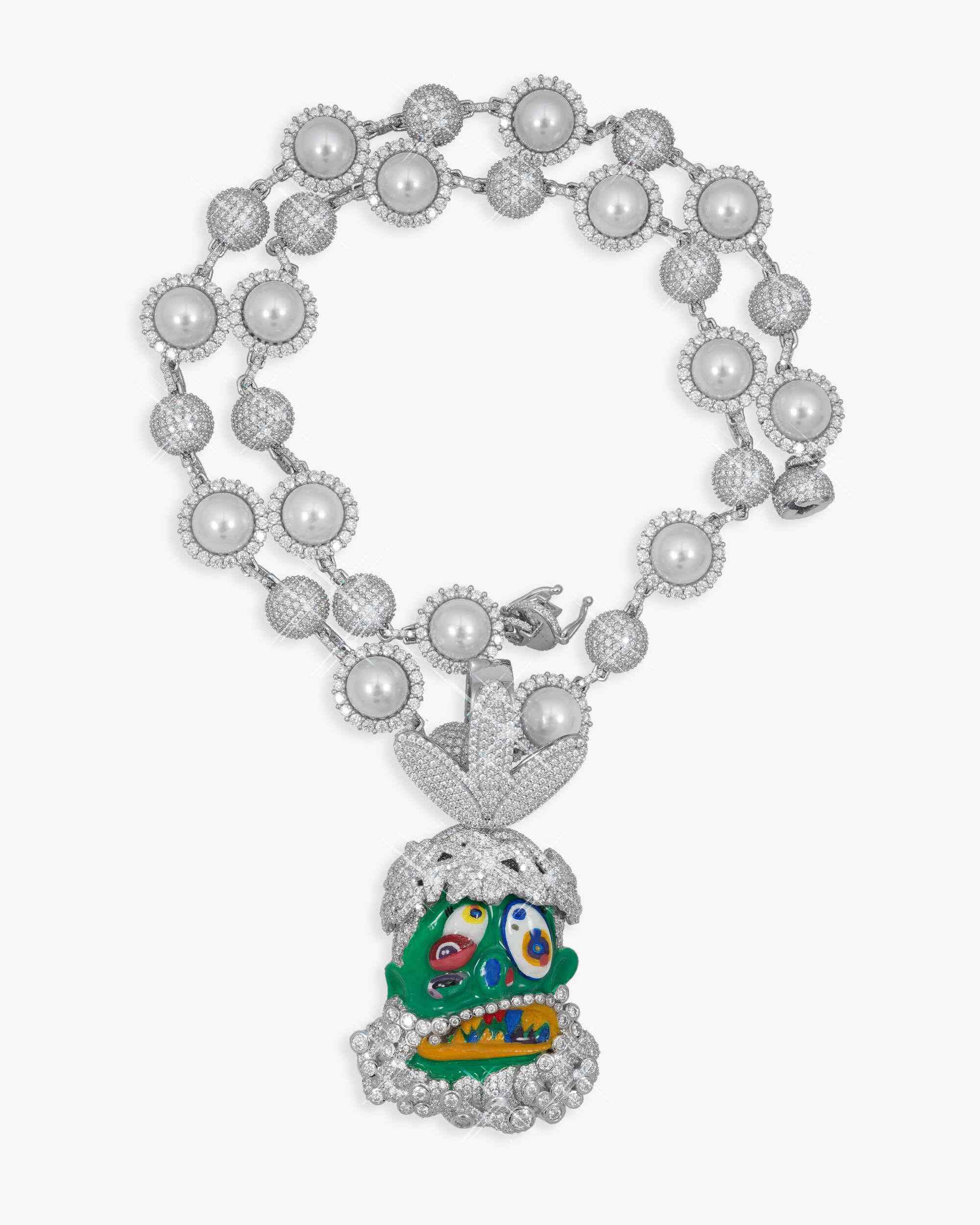 Custom Moissanite Cactus Jack Inspired Murakami Pendant 14K Gold (view 5 of 5)