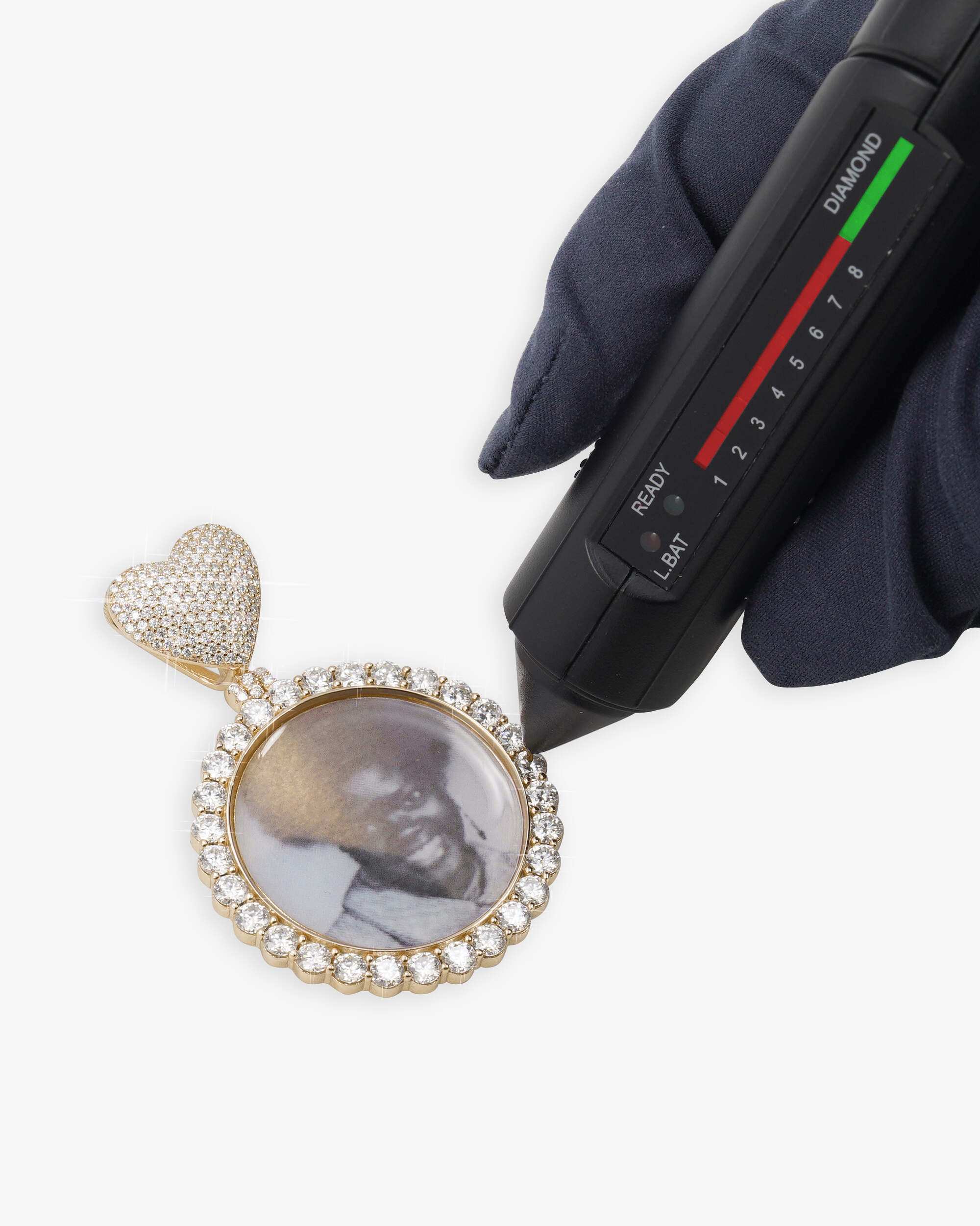 Custom Moissanite Photo Pendant 14K Gold (view 8 of 13)