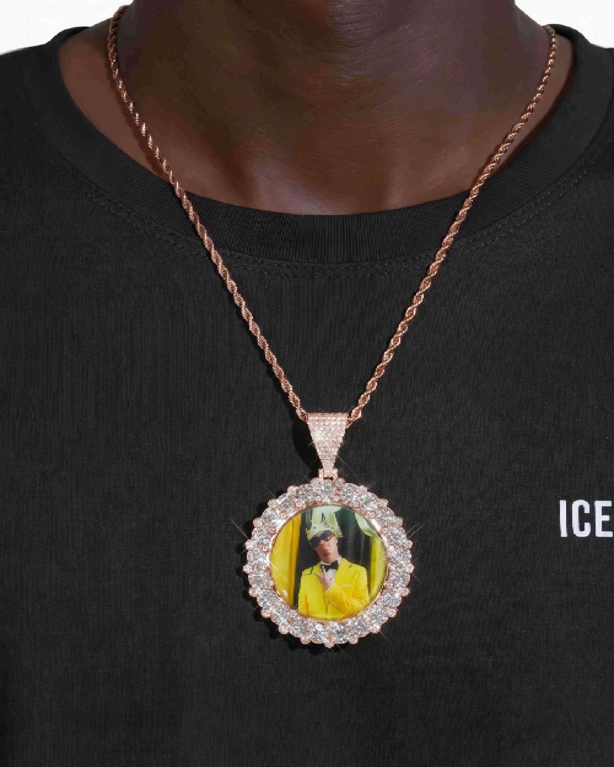 Custom Picture Pendant 14K Gold (view 10 of 12)