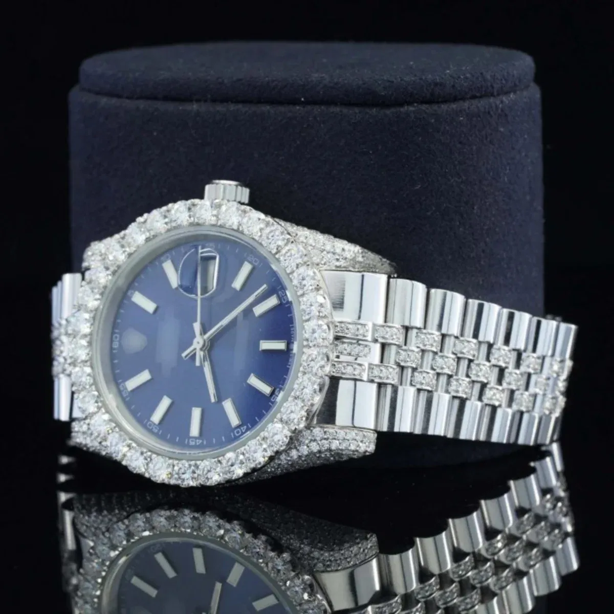 Deluxe Full Body Diamond Iced Out Moissanite Watch For Women (view 4 of 5)