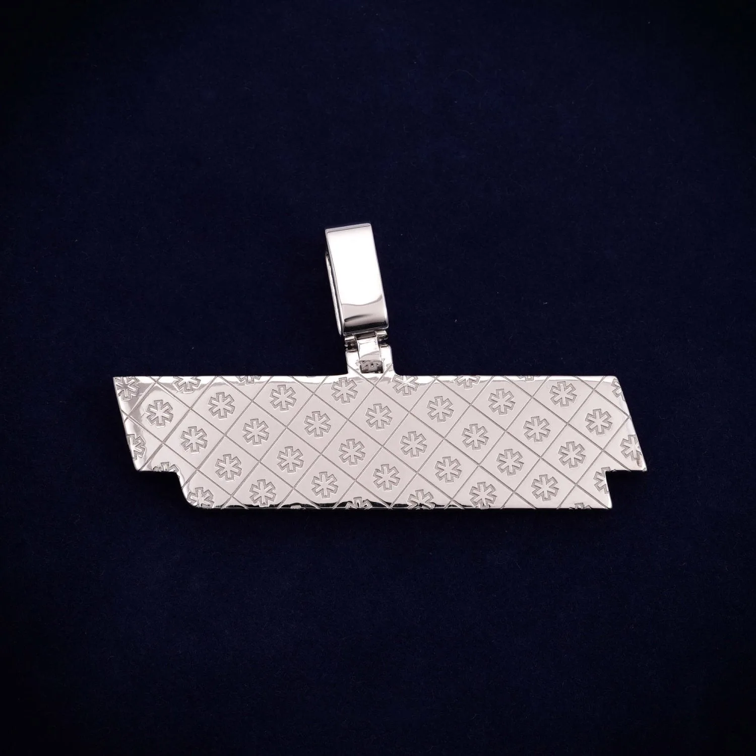 "DJ AVAIANCHE" Custom Moissanite Name Pendant 14K Gold (view 2 of 3)