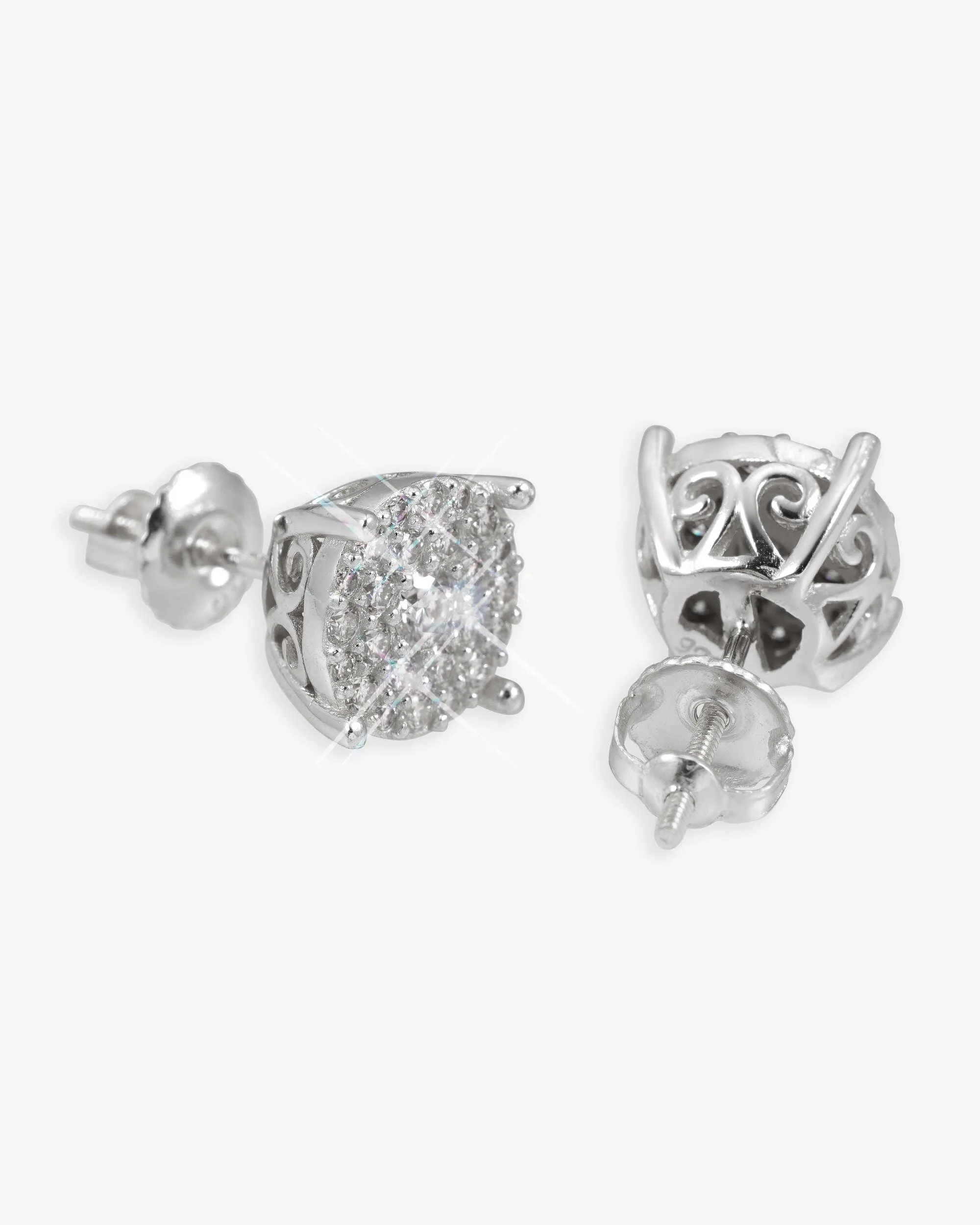 Double Halo Prong Moissanite Earrings 14K Gold (view 2 of 4)