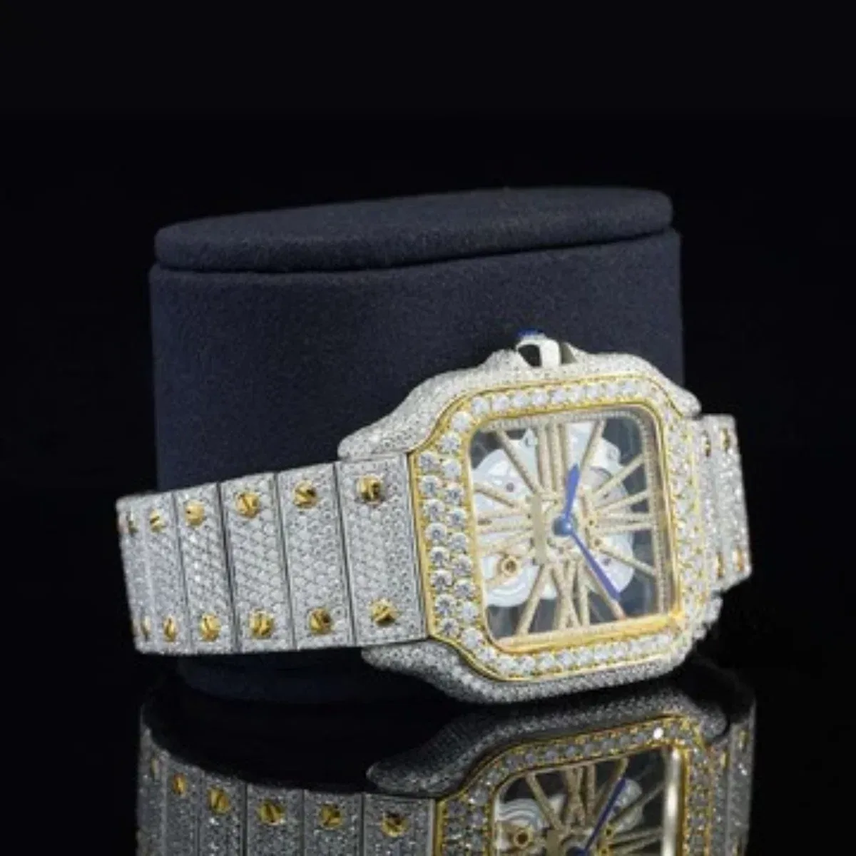 Elegant Automatic Transparent Hip Hop Style Moissanite Diamond Watch (view 4 of 7)