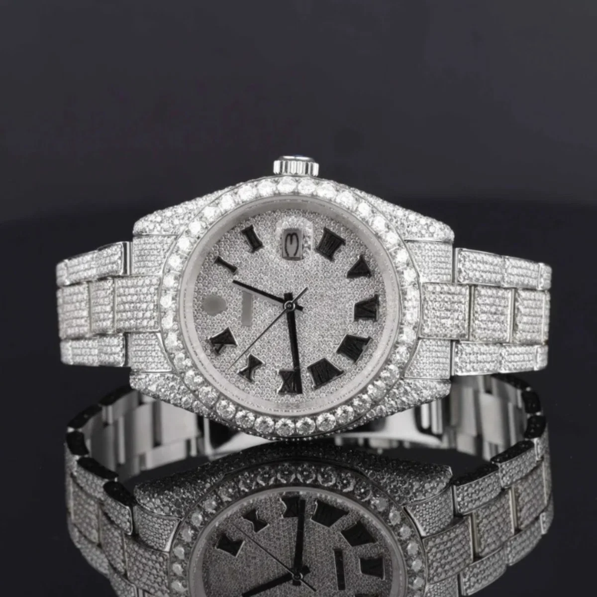 Elegant Look Fully Iced Out Business Style Moissanite Watch (view 3 of 6)