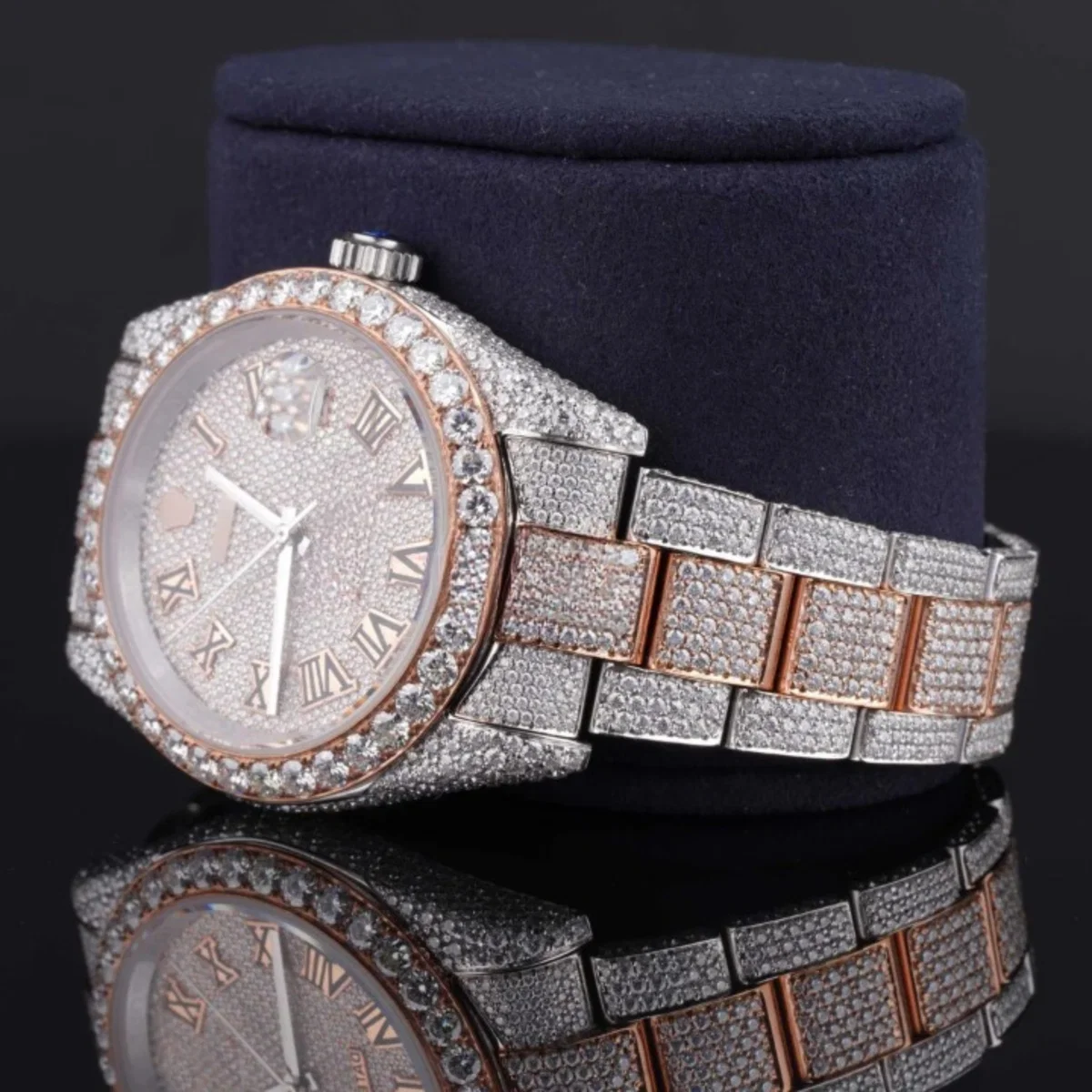 Elegant Look Fully Iced Out Business Style Moissanite Watch (view 5 of 6)