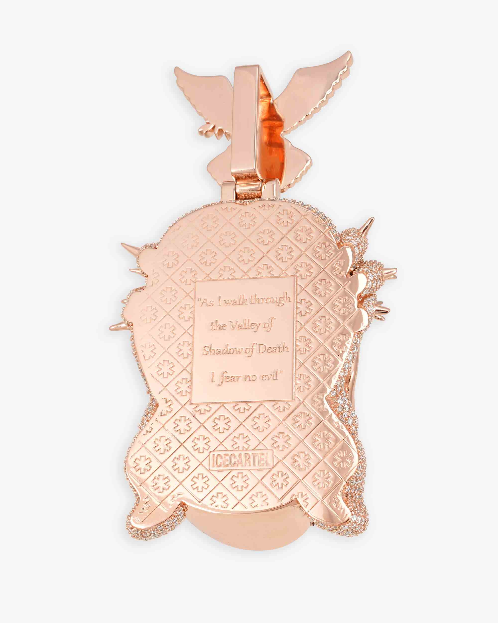 Enamel Moissanite Jesus Pendant 14K Gold (view 3 of 15)