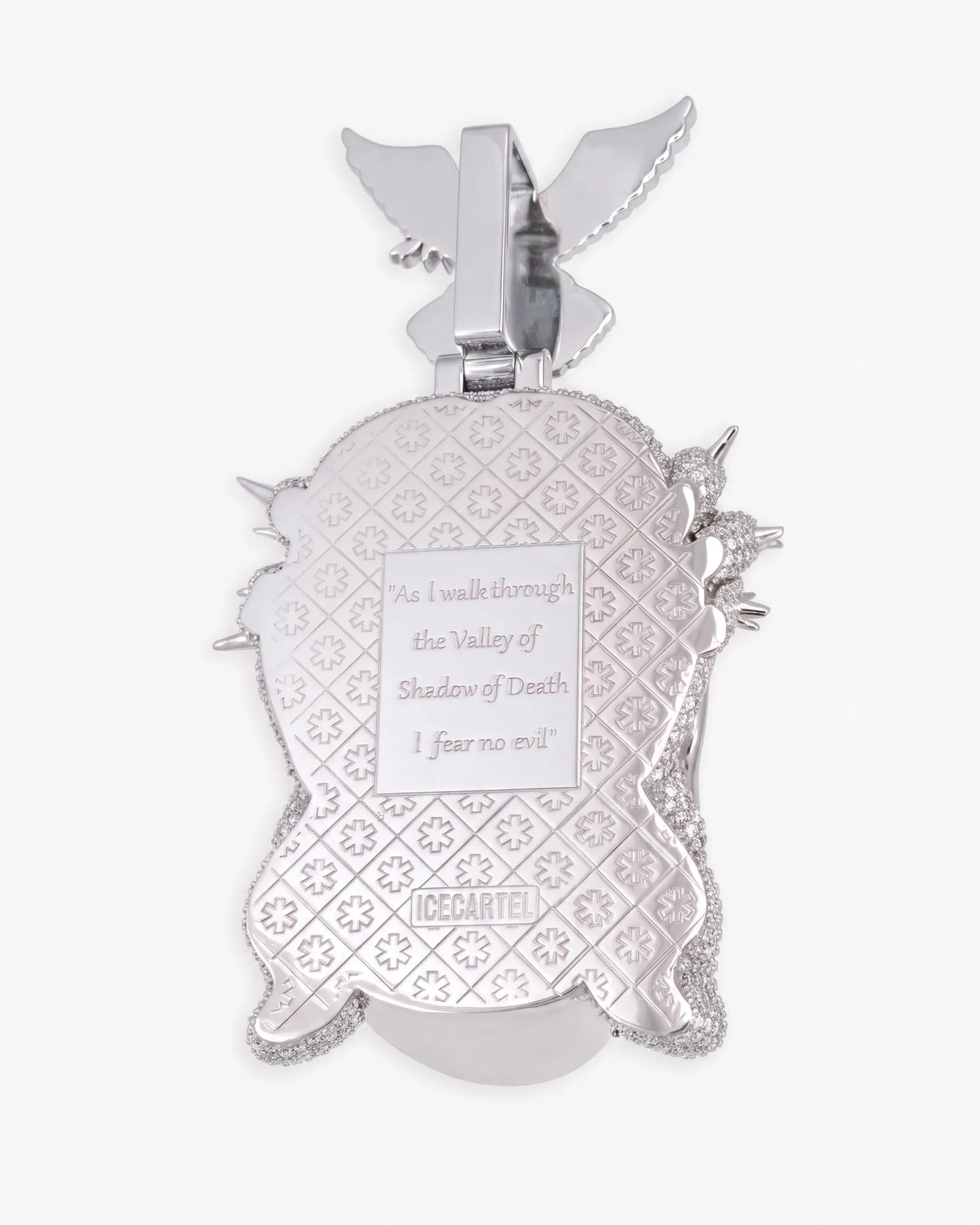 Enamel Moissanite Jesus Pendant 14K Gold (view 9 of 15)