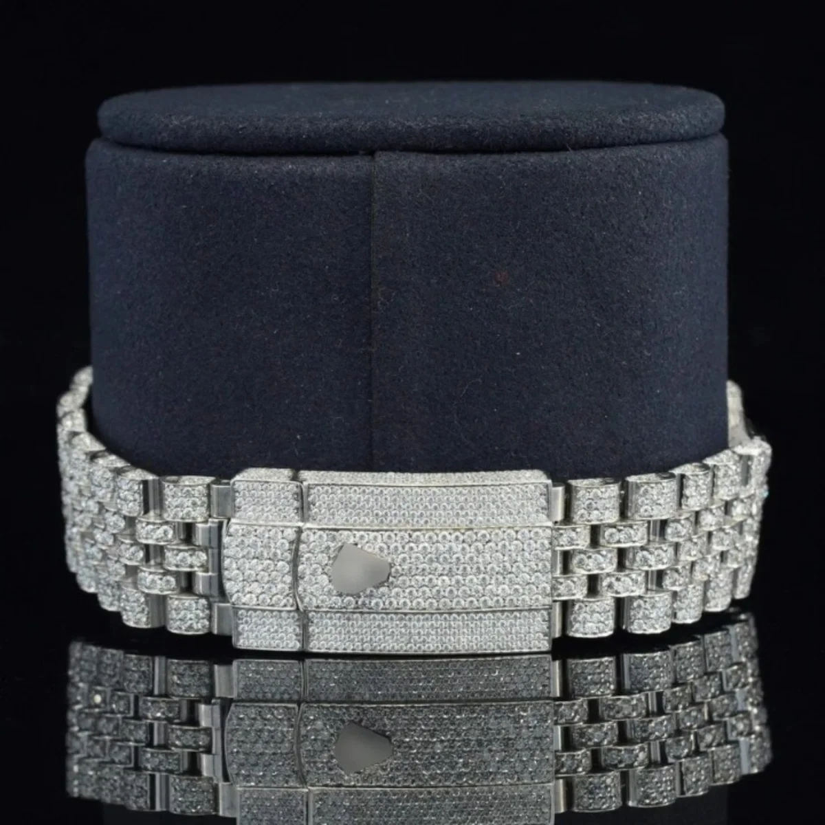 Excellent Moissanite Diamond Iced Out Watch With Chromalight Display (view 5 of 5)
