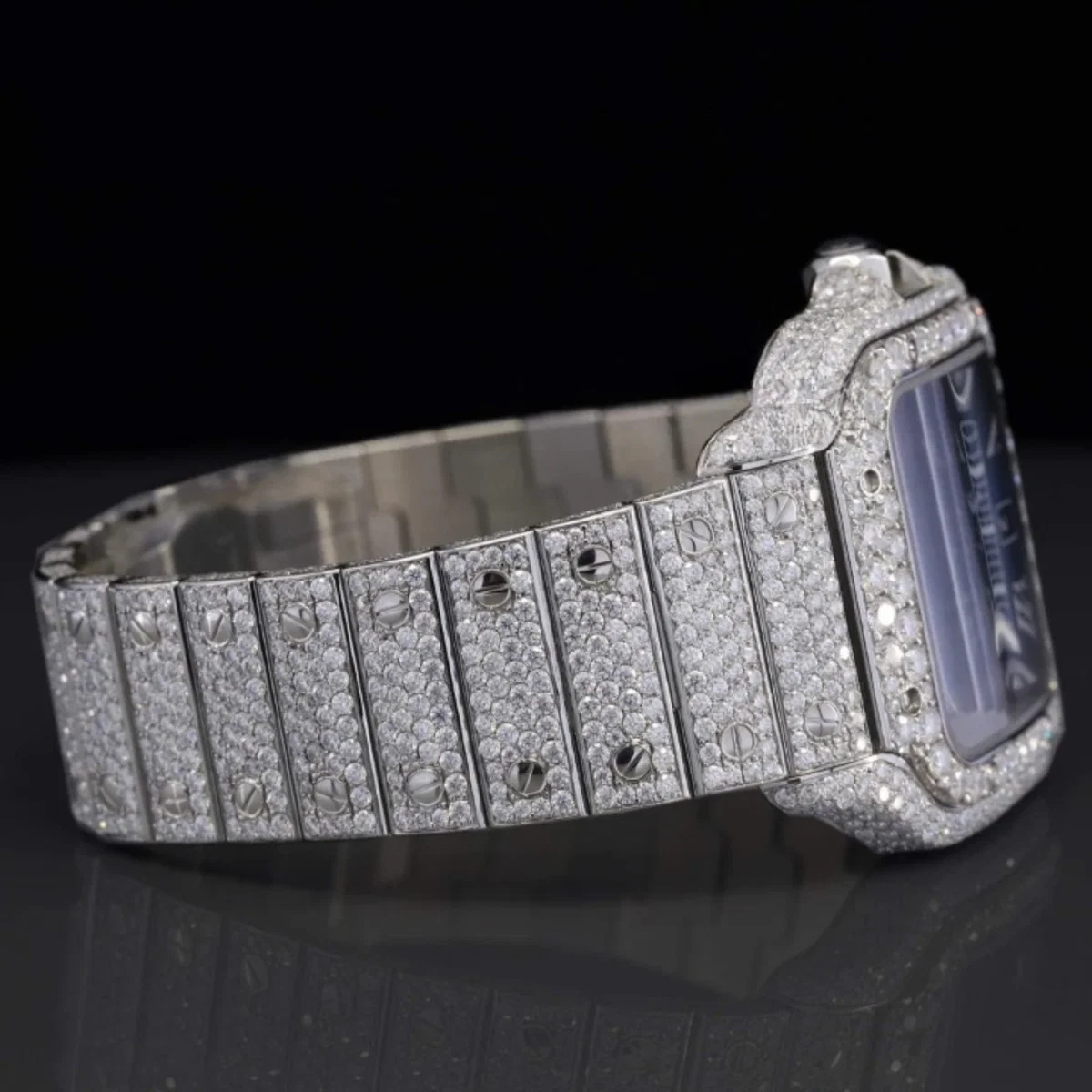 Exotic Fancy Roman Number Moissanite Diamond Dial Watch (view 2 of 3)