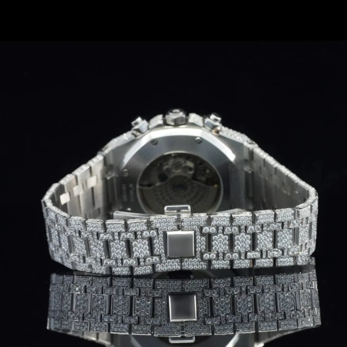 Fabulous Iced Out Automatic Moissanite Diamond Wrist Watch For Men (view 4 of 4)