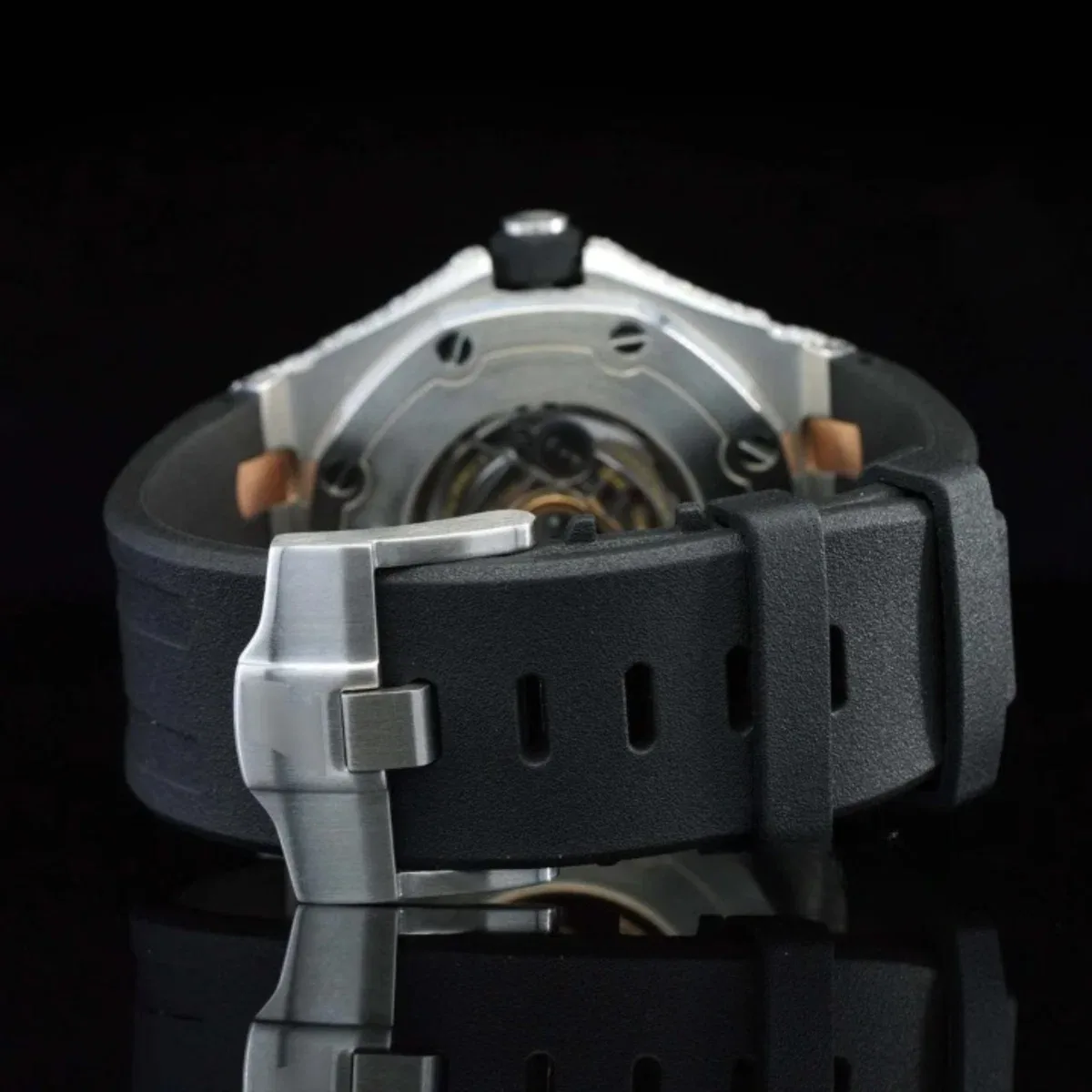 Fabulous Moissanite Watch Iced Out Automatic Wrist Watch For Men (view 6 of 6)