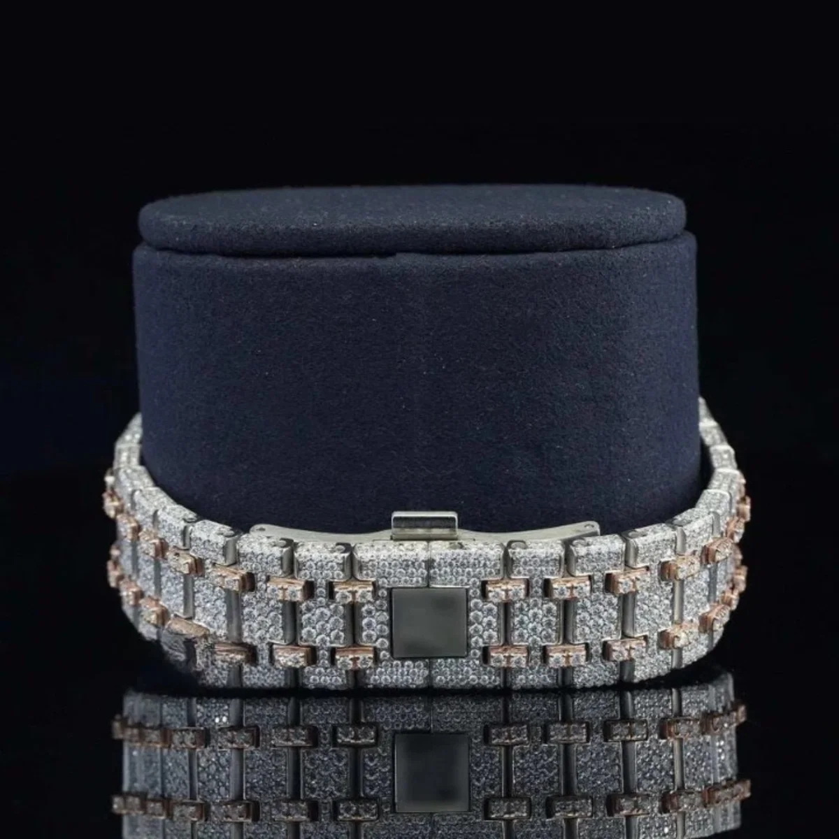 Fashionable Moissanite Watch Diamond Iced Out Automatic Movement For Men (view 5 of 5)