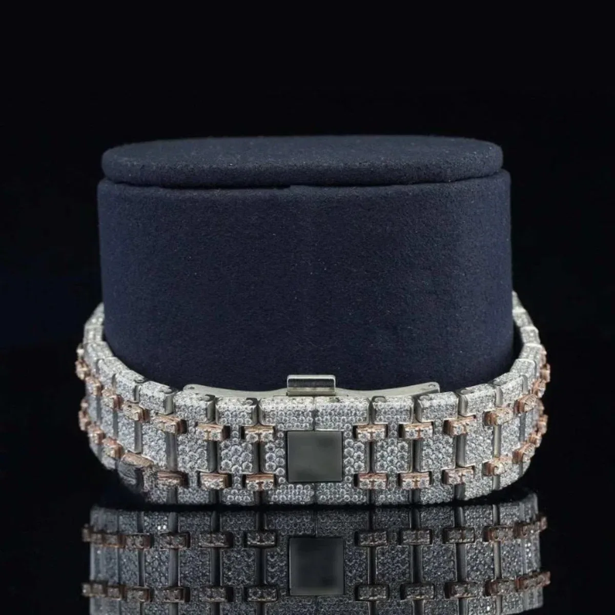 Fashionable Moissanite Watch Diamond Iced Out Automatic Movement For Men (view 5 of 5)