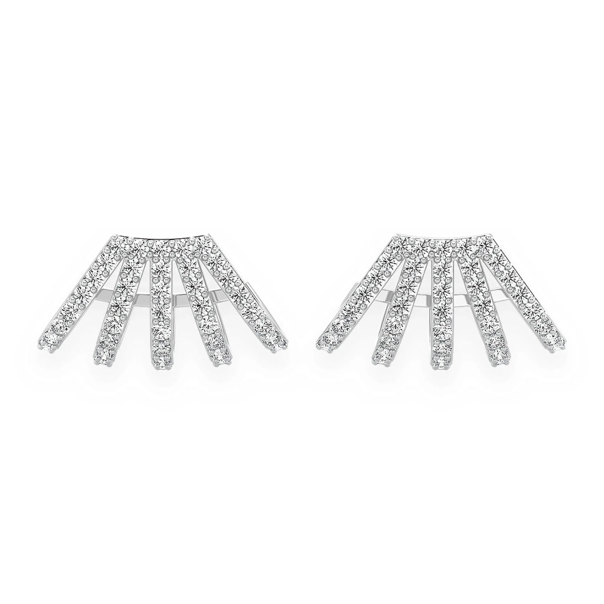 Five Row Diamond Ear Cuffs - earrings in yellow gold (view 3 of 6)