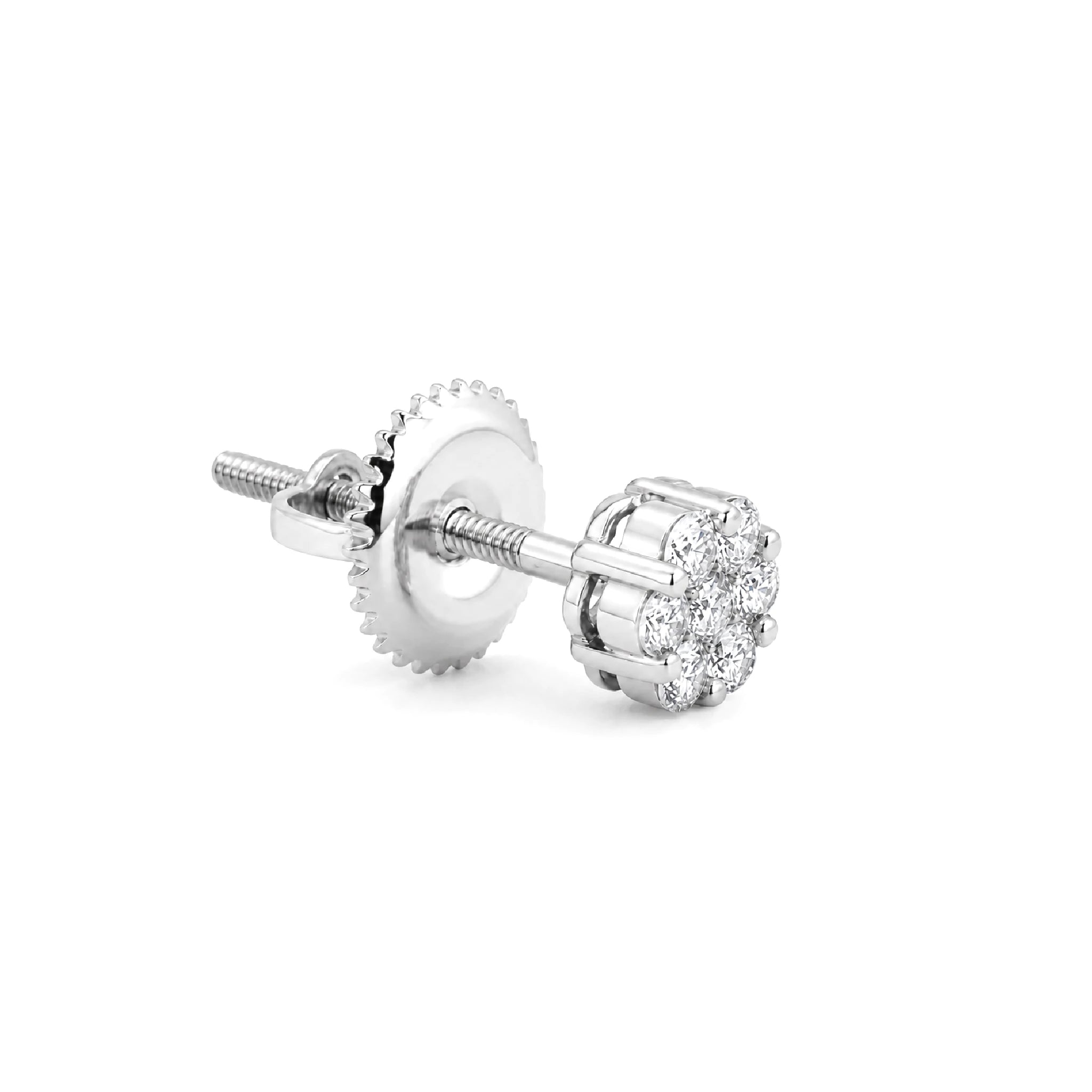 Flower Diamond Studs - earrings in yellow gold (view 5 of 58)