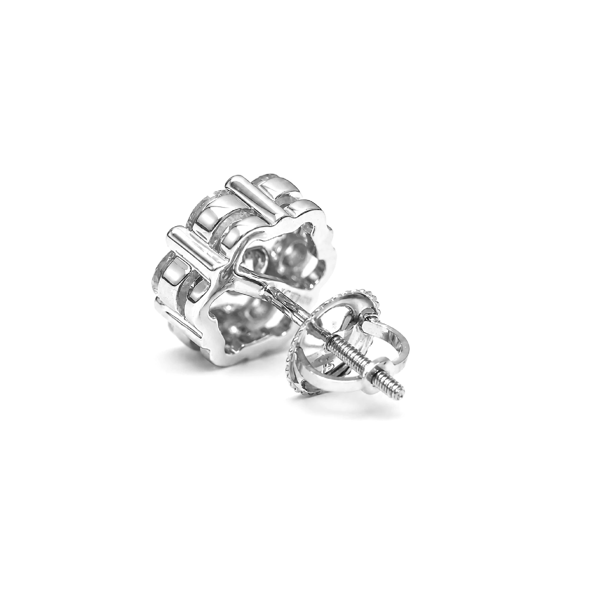 Flower Diamond Studs - earrings in yellow gold (view 48 of 58)