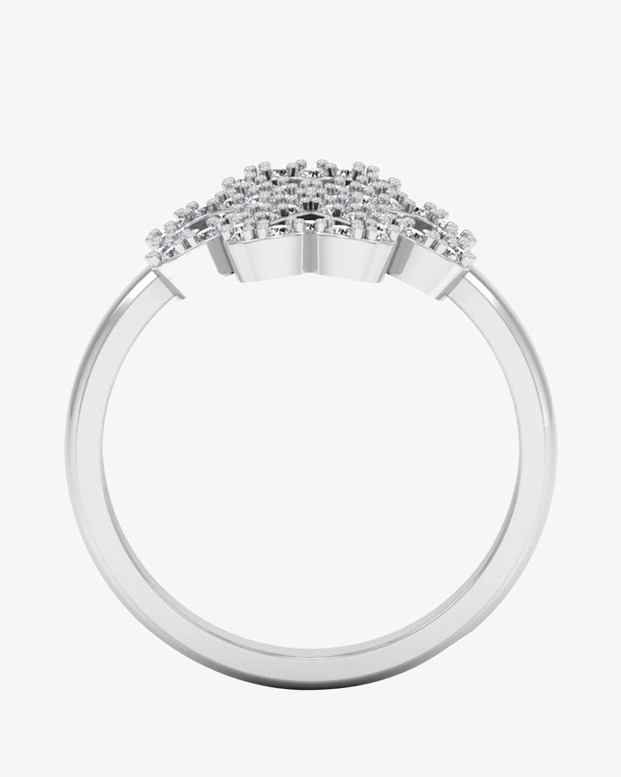 Four Leaf Clover Moissanite Engagement Ring - in 14k gold (view 5 of 7)