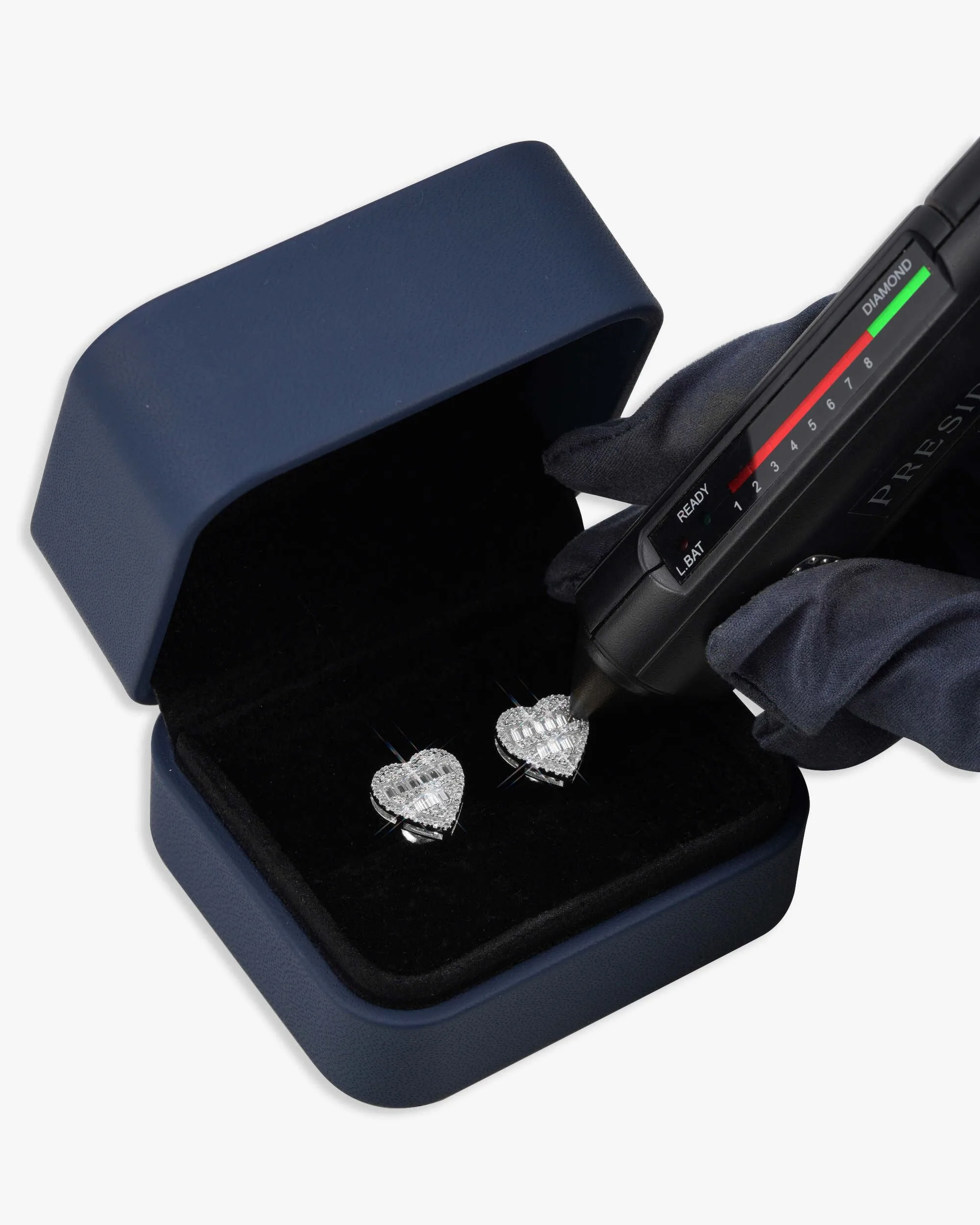 Giant Heart Moissanite Earrings 14K Gold (view 5 of 6)