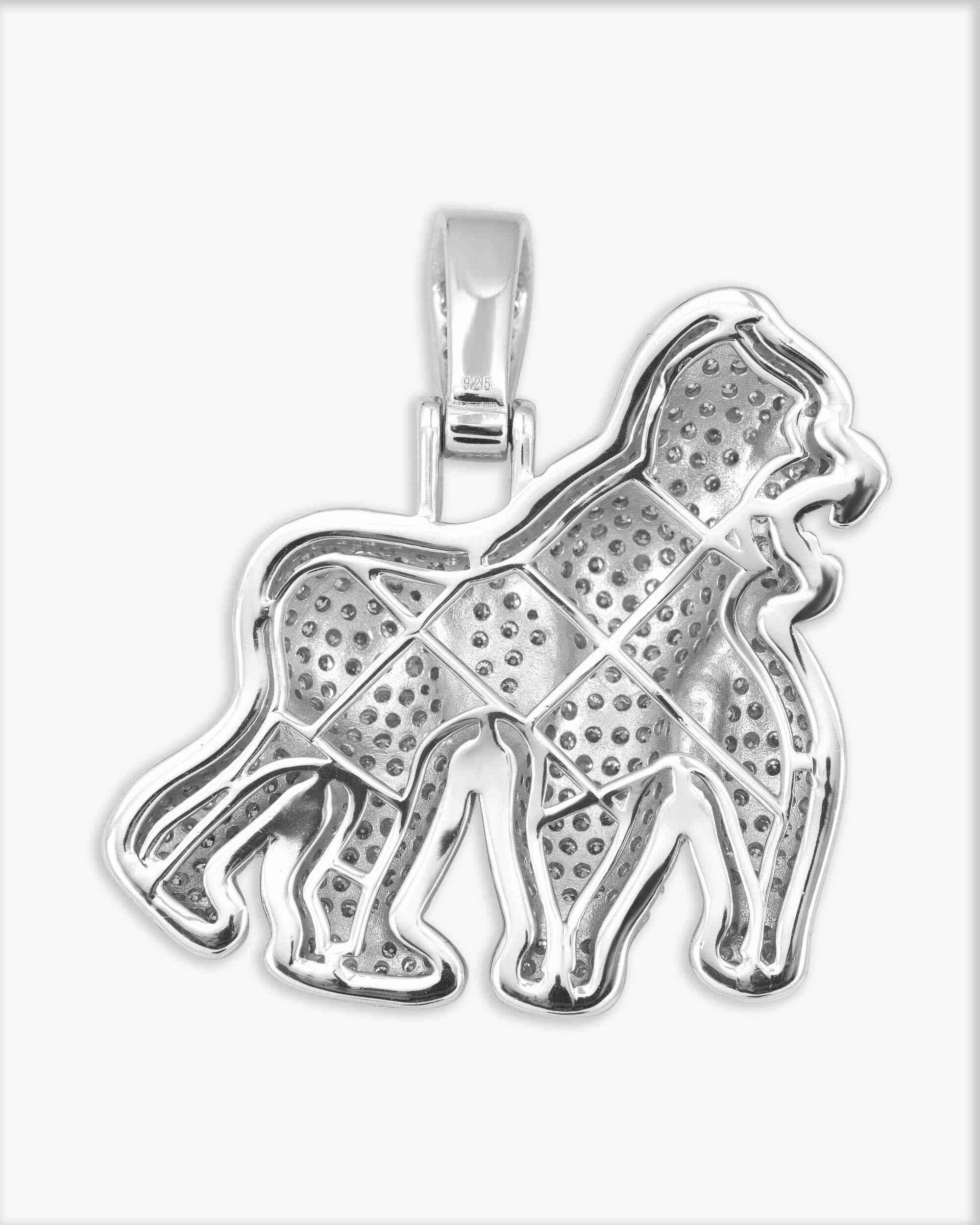 Moissanite Gorilla Pendant 14K Gold (view 3 of 18)
