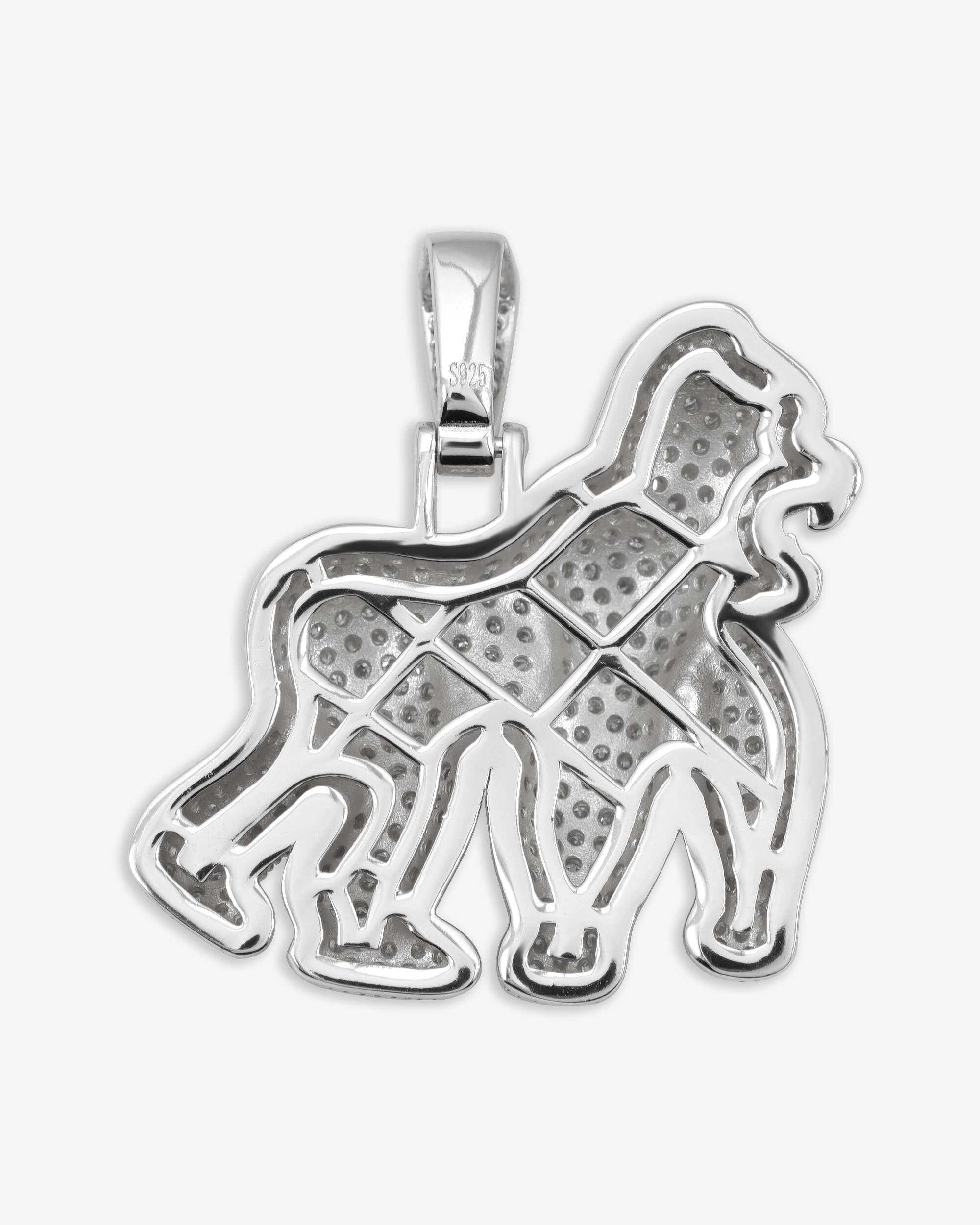 Moissanite Gorilla Pendant 14K Gold (view 9 of 18)