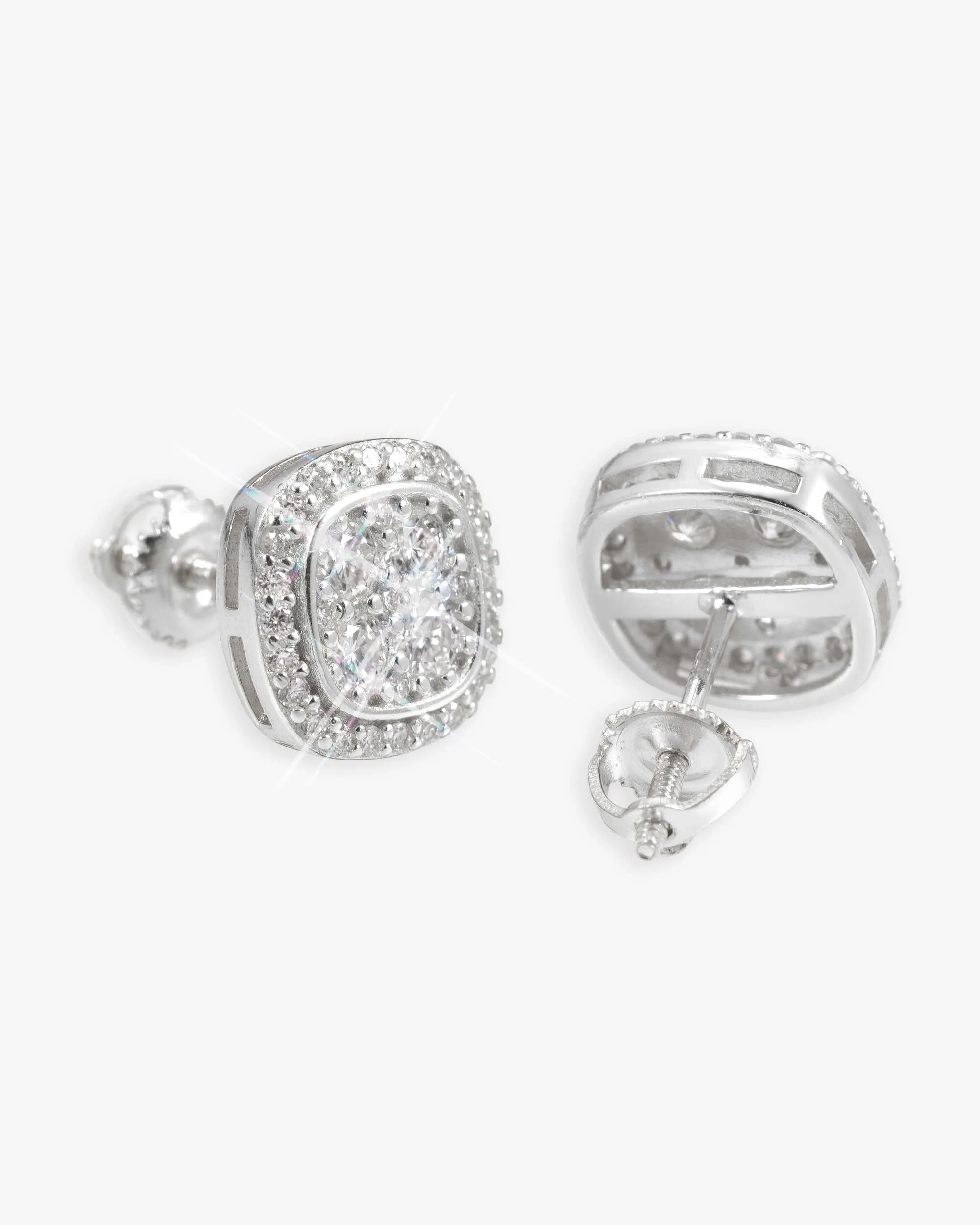 Halo Channel Set Moissanite Earrings 14K Gold