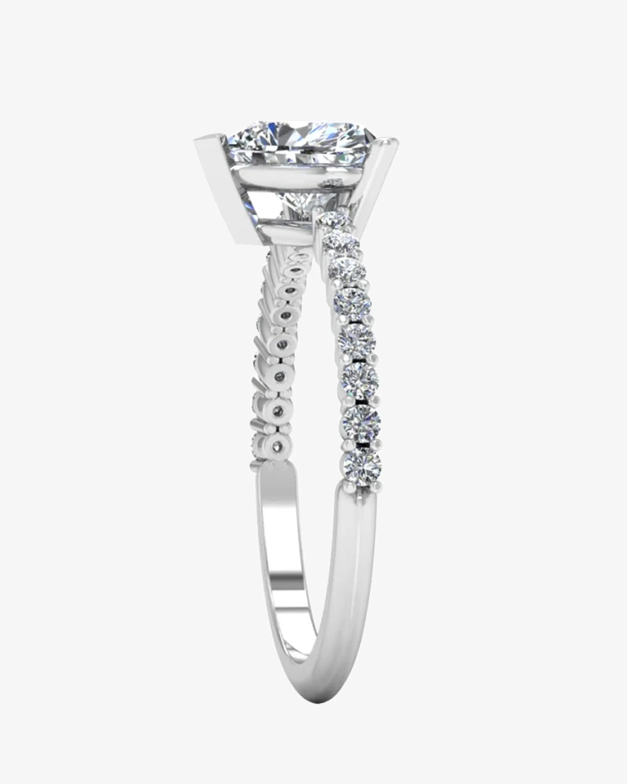 Heart Bezel Moissanite Engagement Ring - in 14k gold (view 5 of 8)