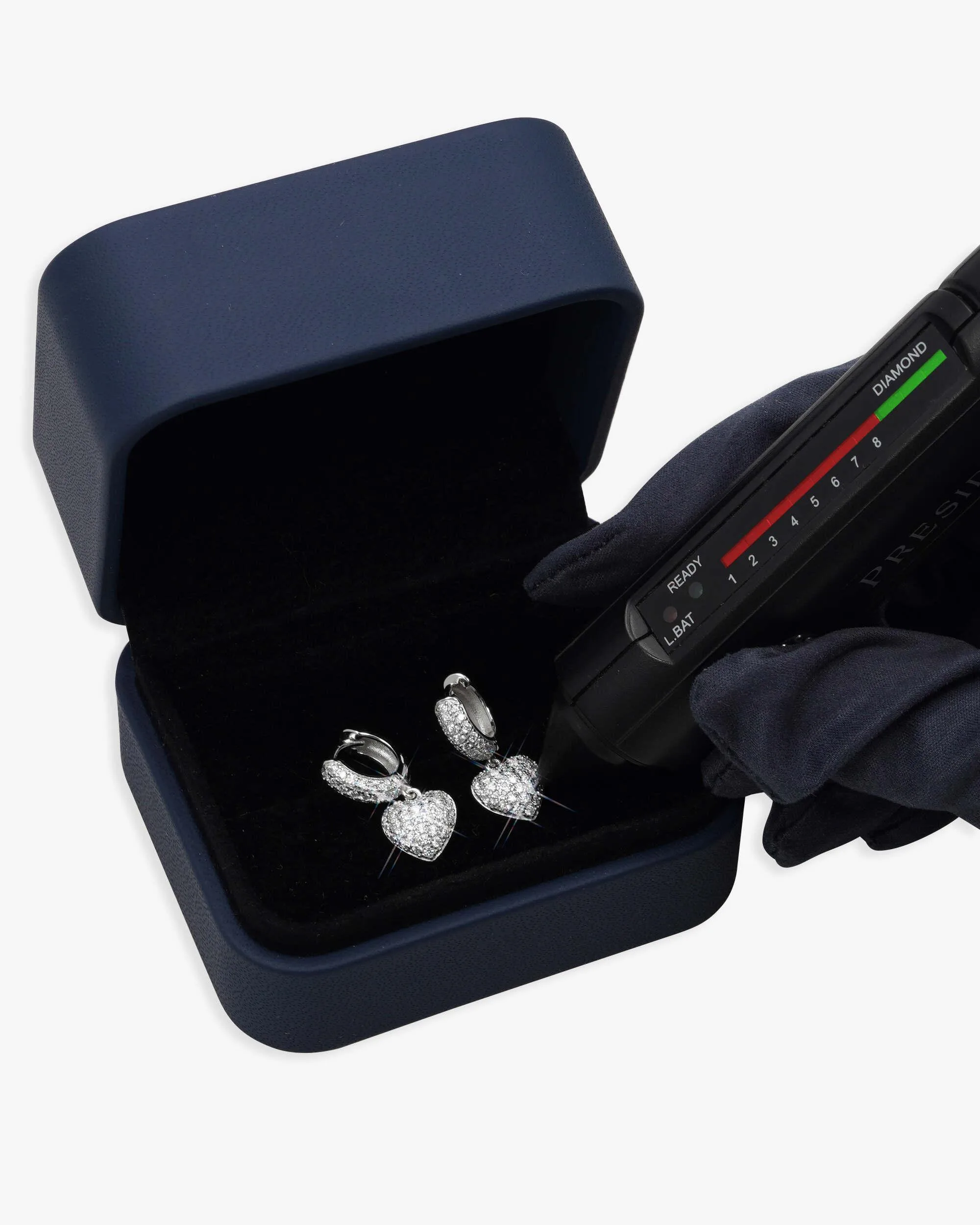 Heart Shaped Moissanite Drop Earrings 14K Gold (view 5 of 8)