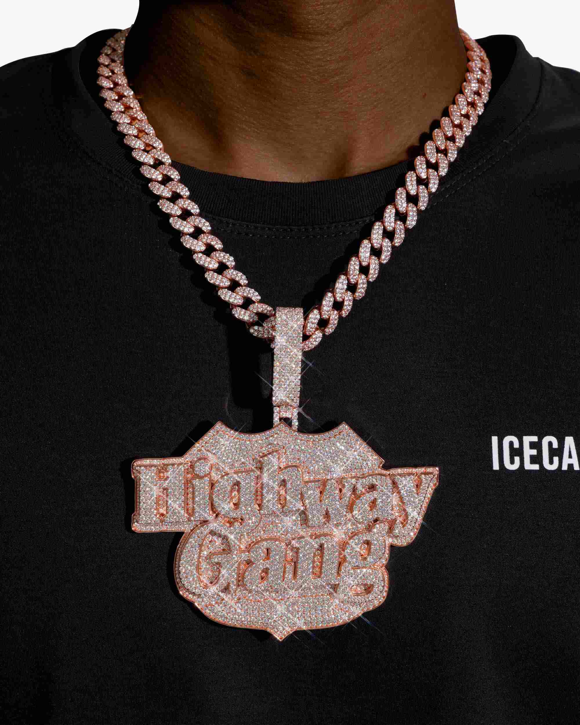 "Highway Gang" Custom Pendant 14K Gold (view 2 of 4)