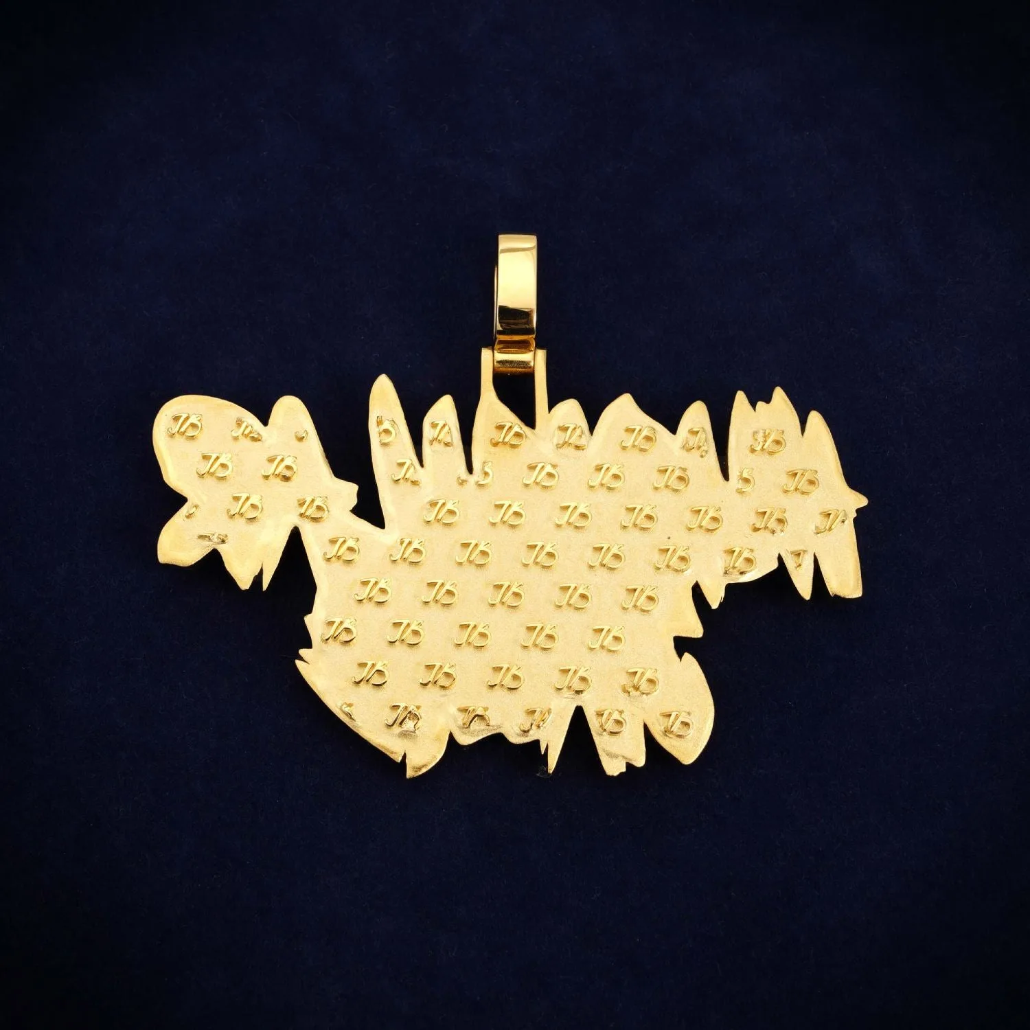 "HUSKULAR JAMZ" Custom Moissanite Name Pendant 14K Gold (view 3 of 4)
